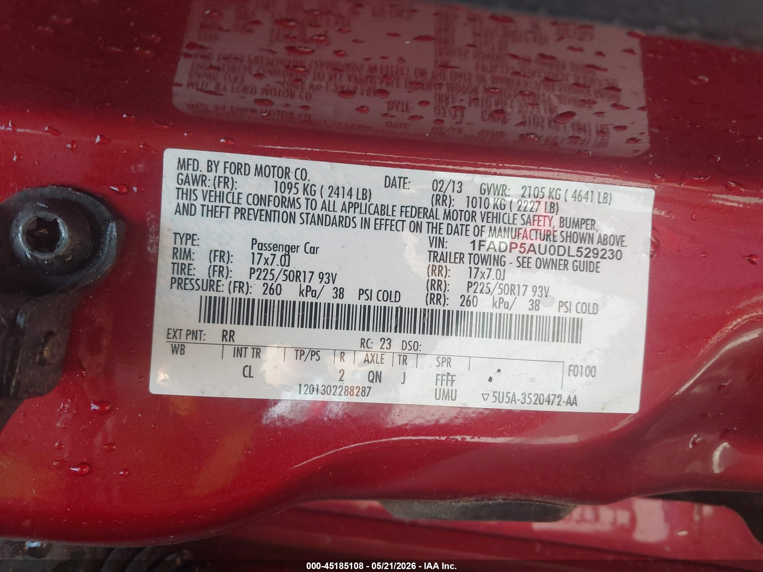 2013 Ford C-max Hybrid Se Красный vin: 1FADP5AU0DL529230