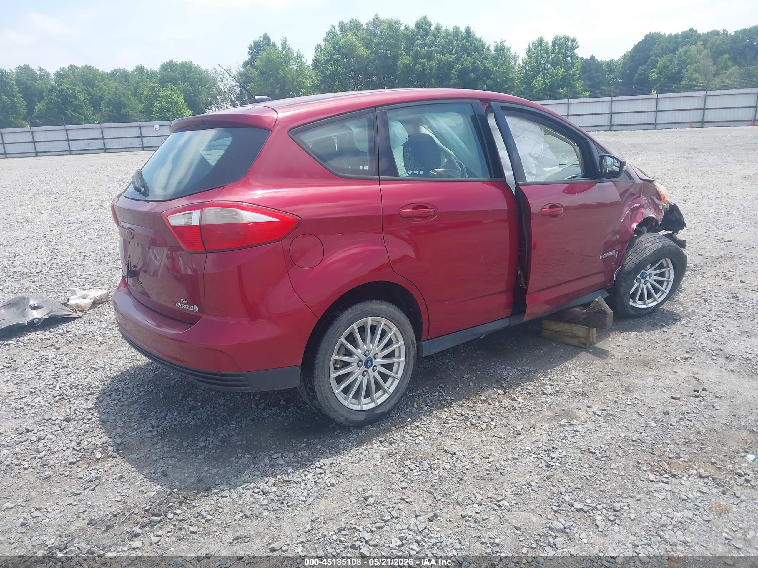 2013 Ford C-max Hybrid Se Красный vin: 1FADP5AU0DL529230