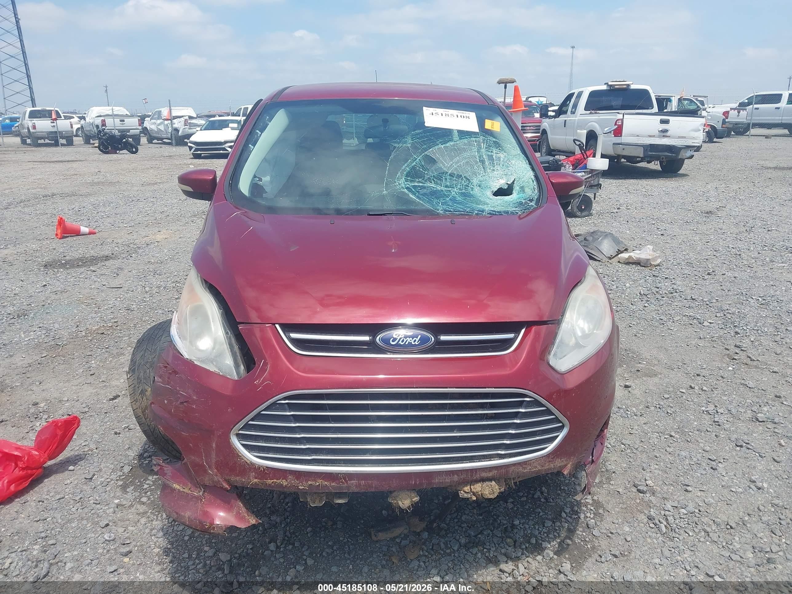 2013 Ford C-max Hybrid Se Красный vin: 1FADP5AU0DL529230