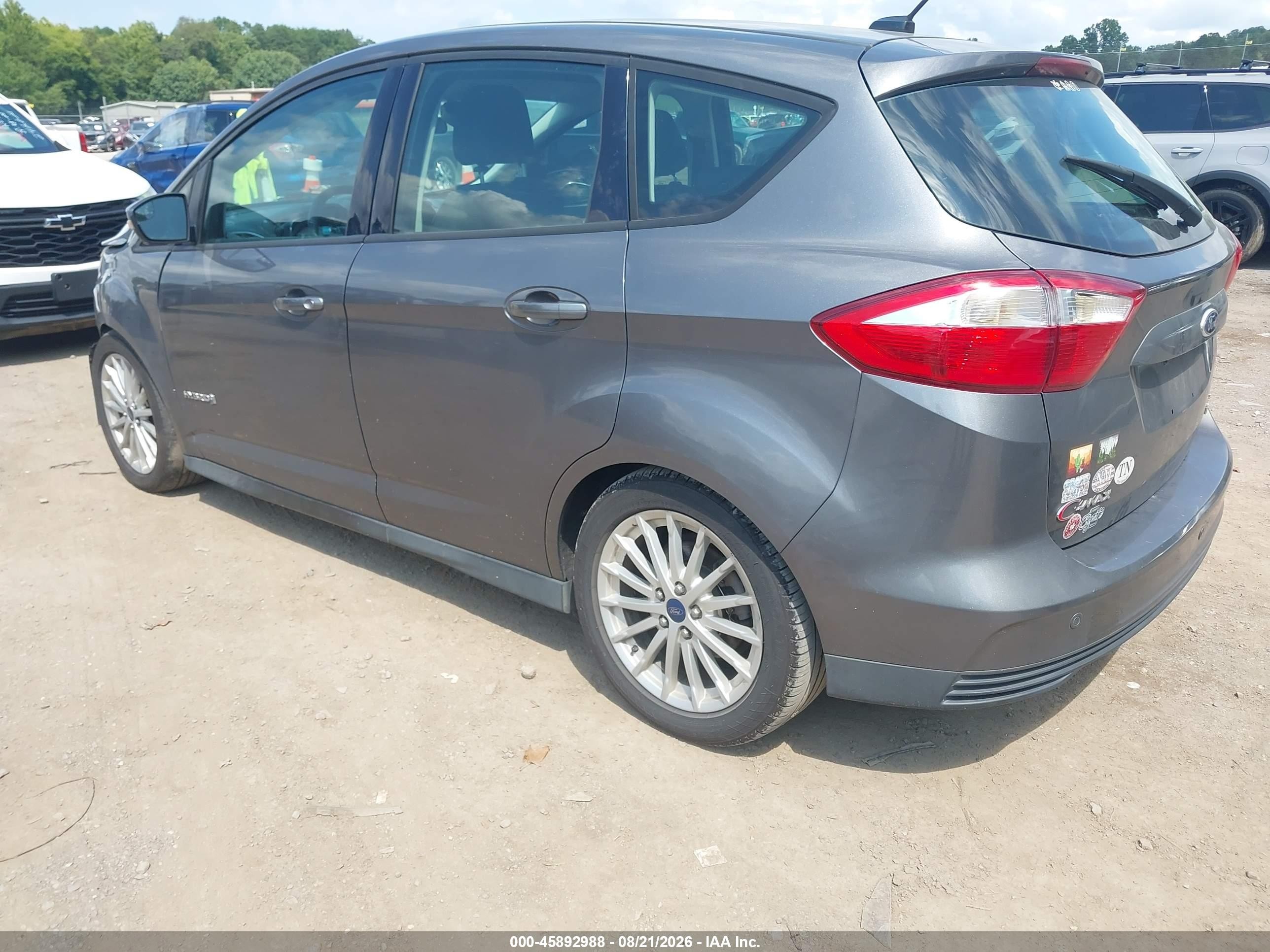 2013 Ford C-max Hybrid Se Gray vin: 1FADP5AU0DL535934