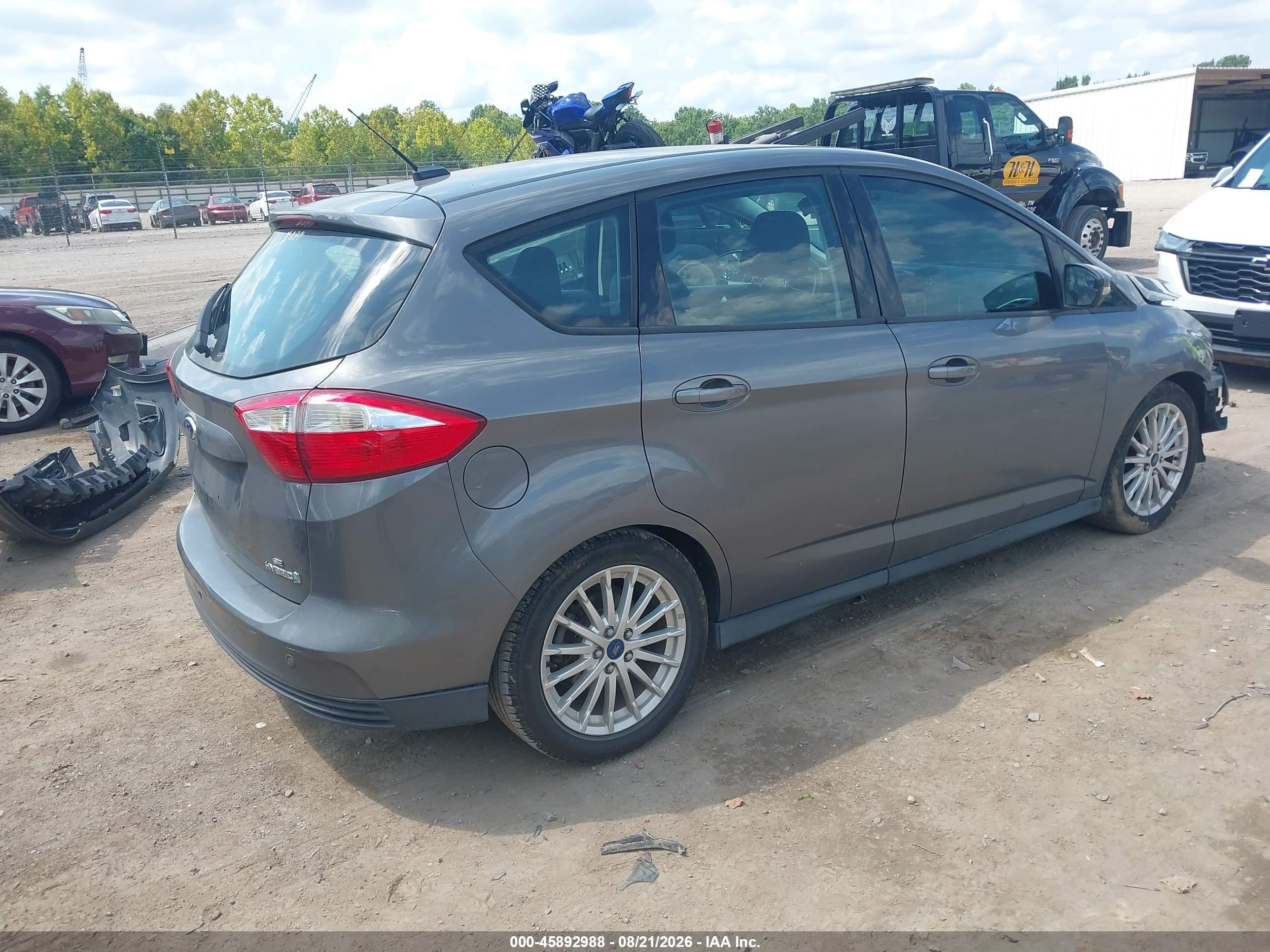 2013 Ford C-max Hybrid Se Gray vin: 1FADP5AU0DL535934