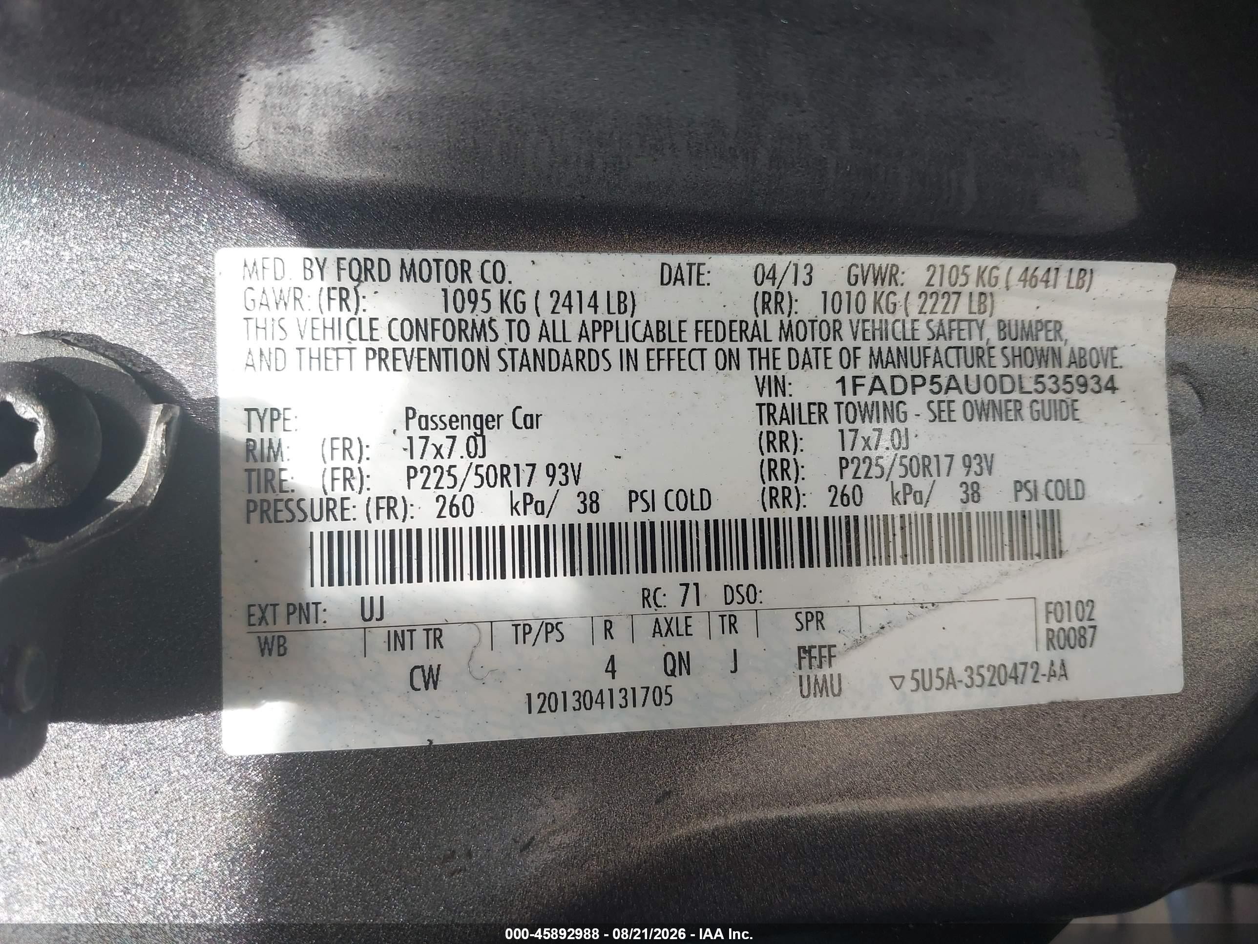 2013 Ford C-max Hybrid Se Gray vin: 1FADP5AU0DL535934