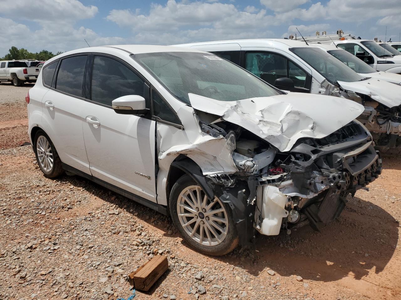 2015 Ford C-max Se White vin: 1FADP5AU0FL123595