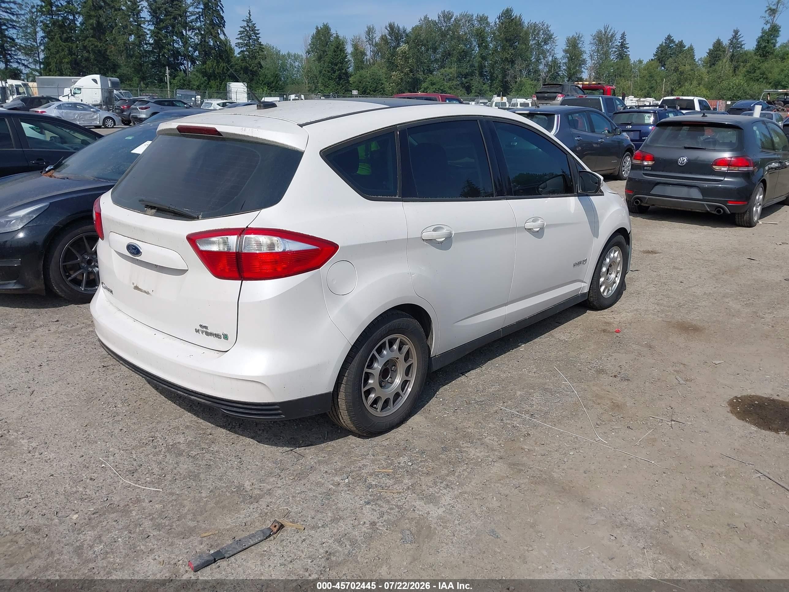 2013 Ford C-max Hybrid Se Белый vin: 1FADP5AU1DL502263