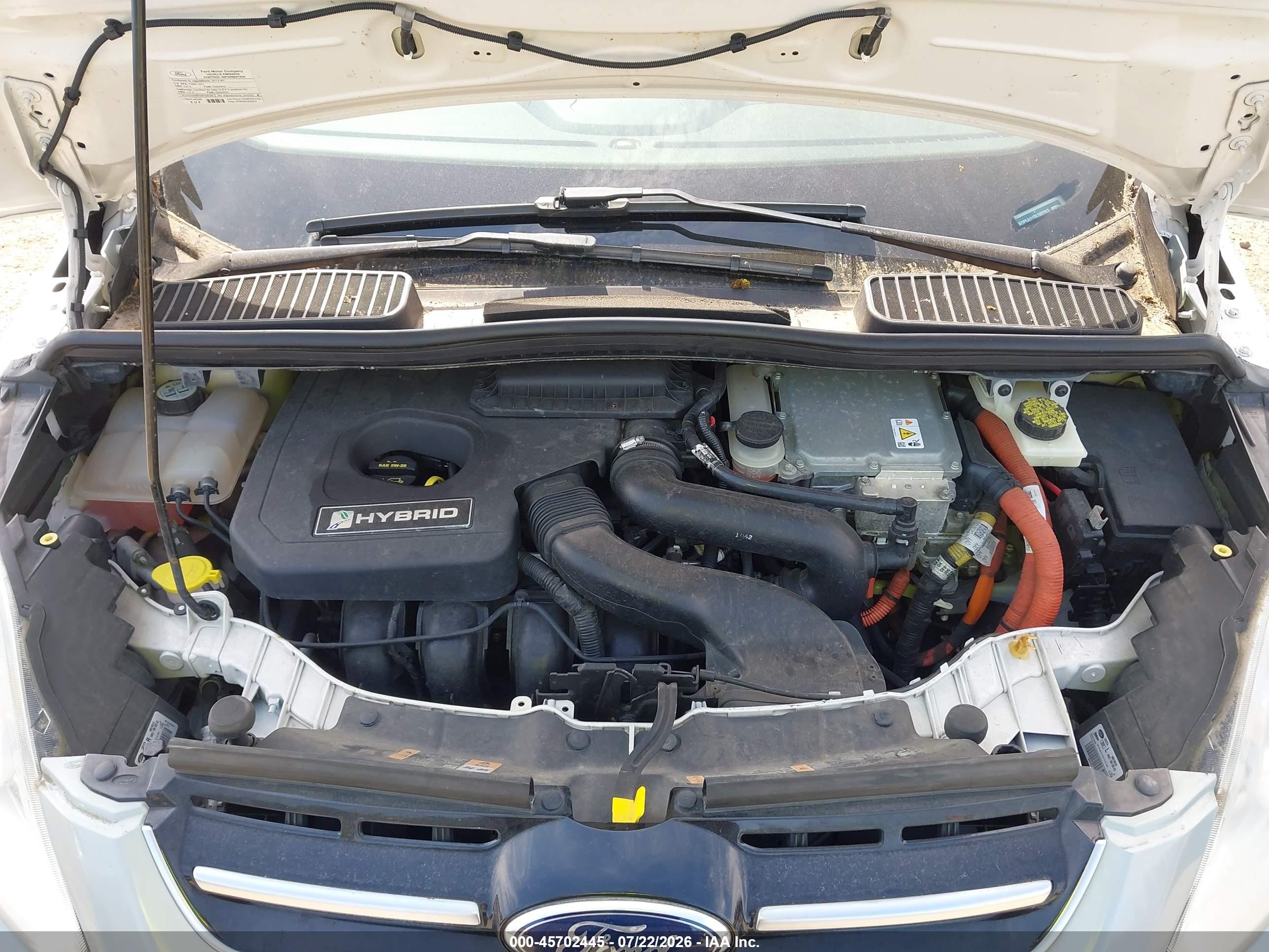2013 Ford C-max Hybrid Se Белый vin: 1FADP5AU1DL502263