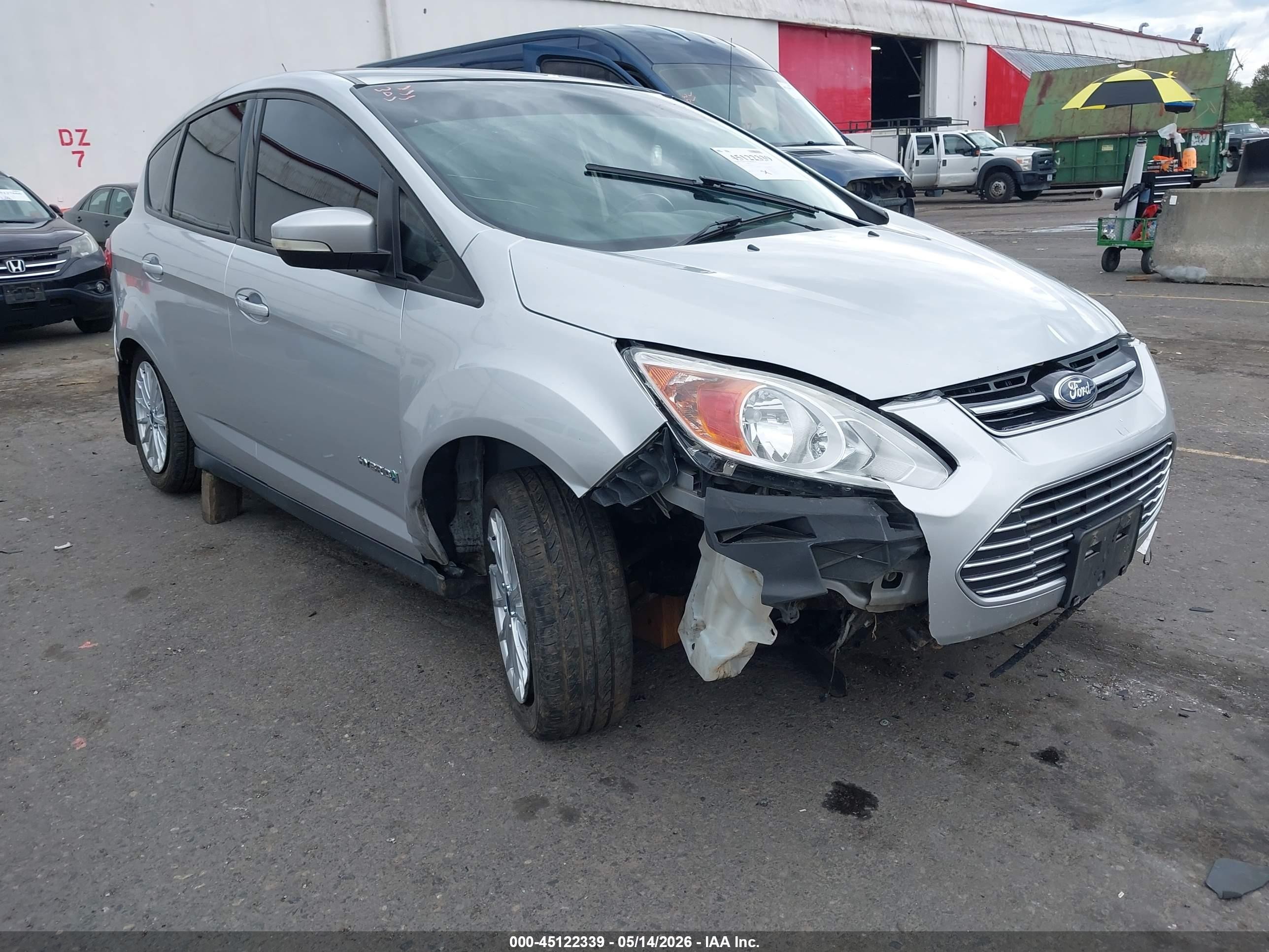 2014 Ford C-max Hybrid Se Silver vin: 1FADP5AU1EL507271