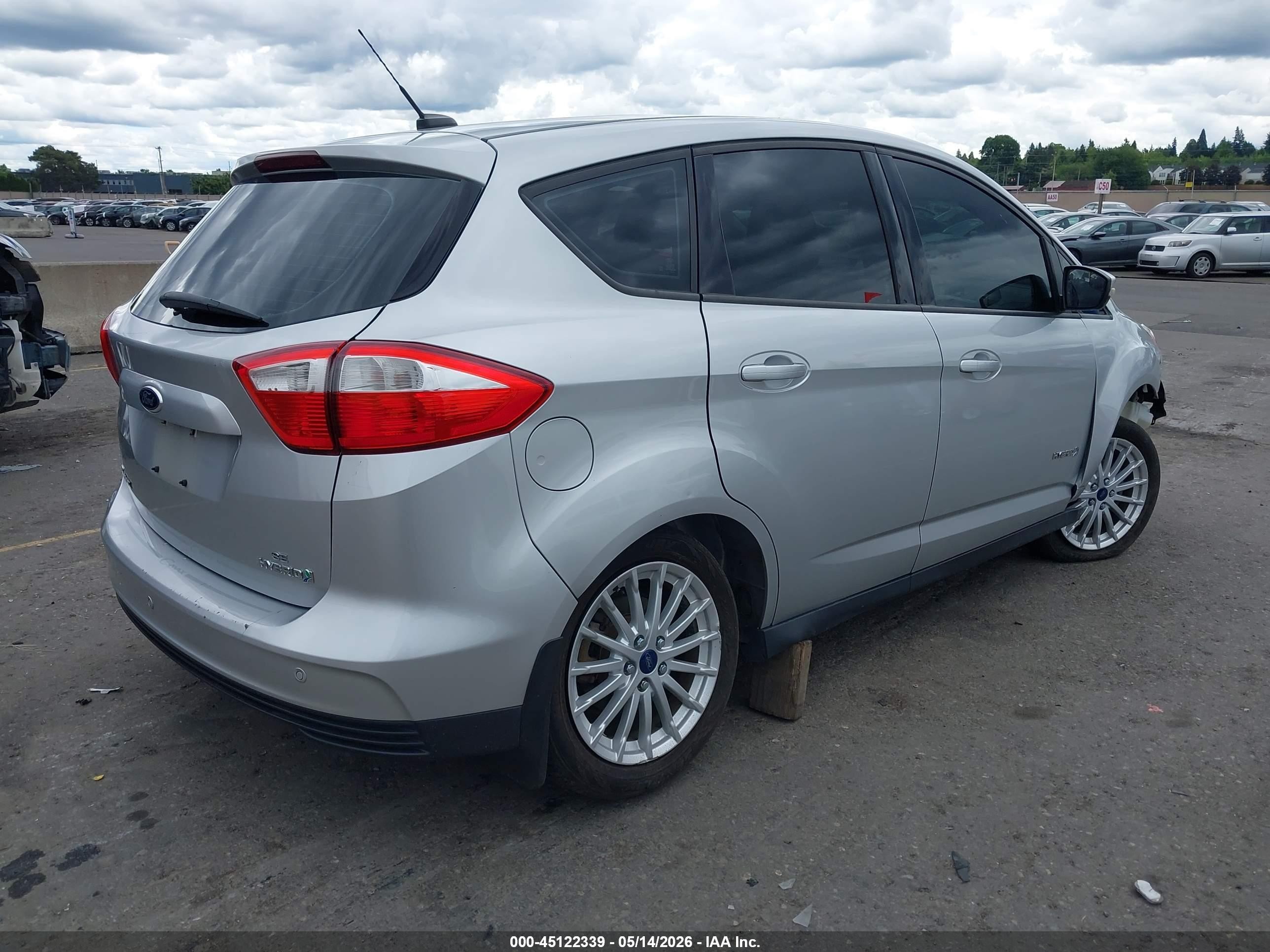 2014 Ford C-max Hybrid Se Silver vin: 1FADP5AU1EL507271