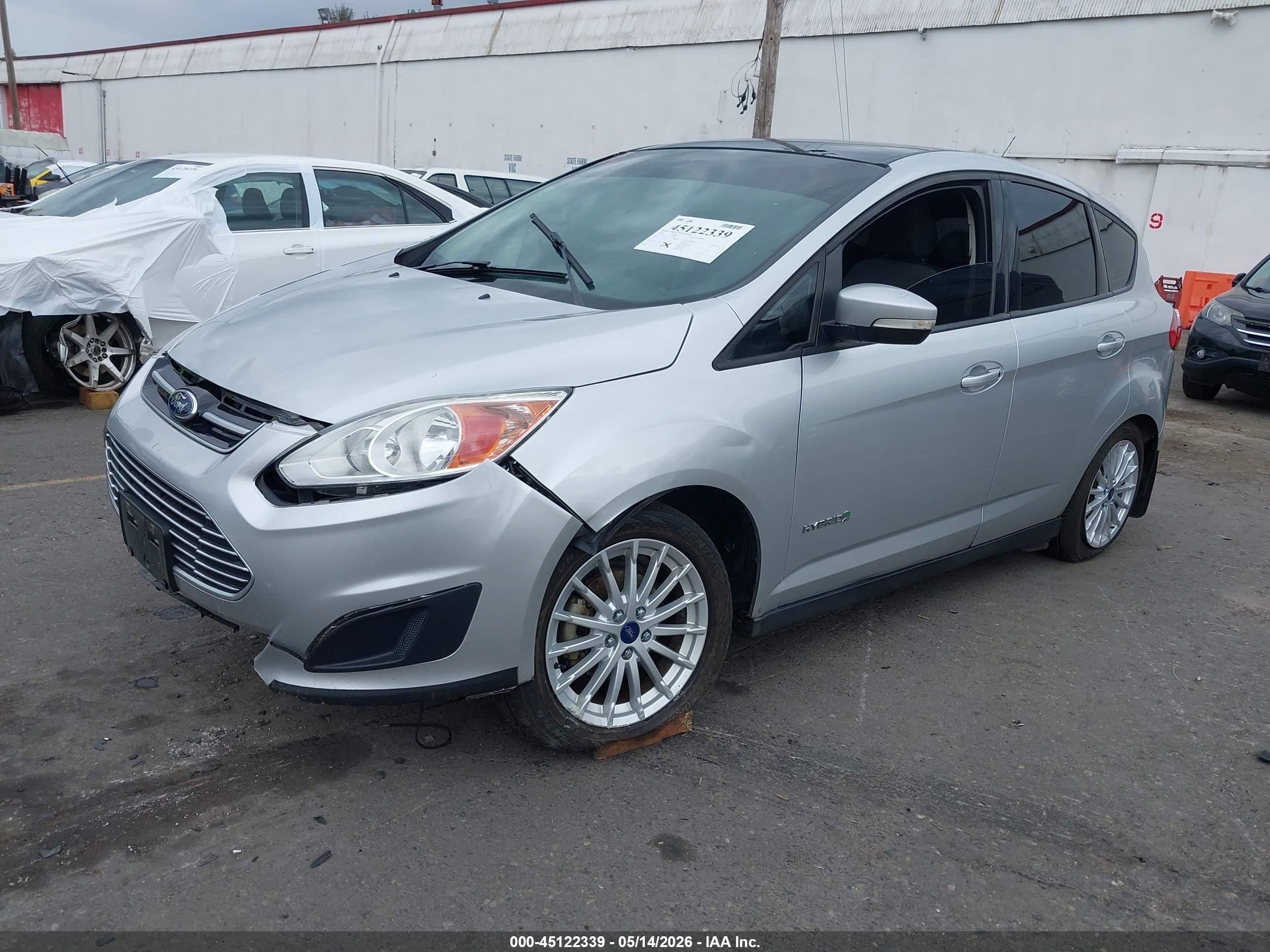 2014 Ford C-max Hybrid Se Silver vin: 1FADP5AU1EL507271
