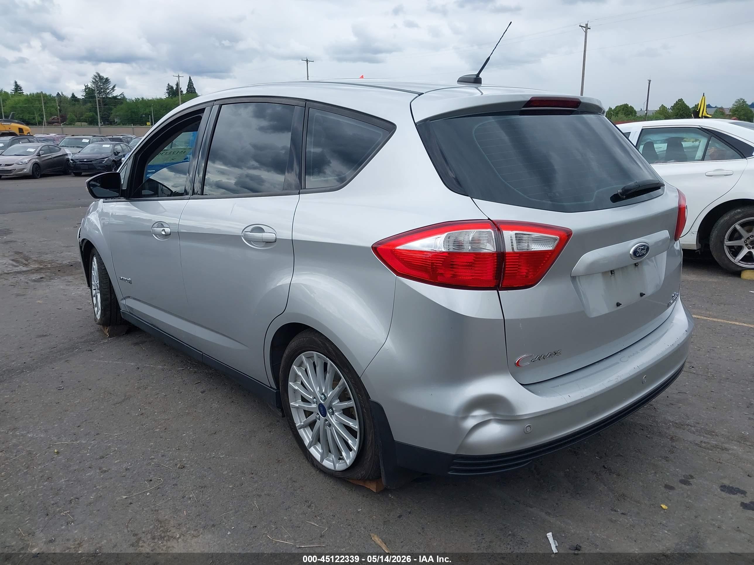 2014 Ford C-max Hybrid Se Silver vin: 1FADP5AU1EL507271