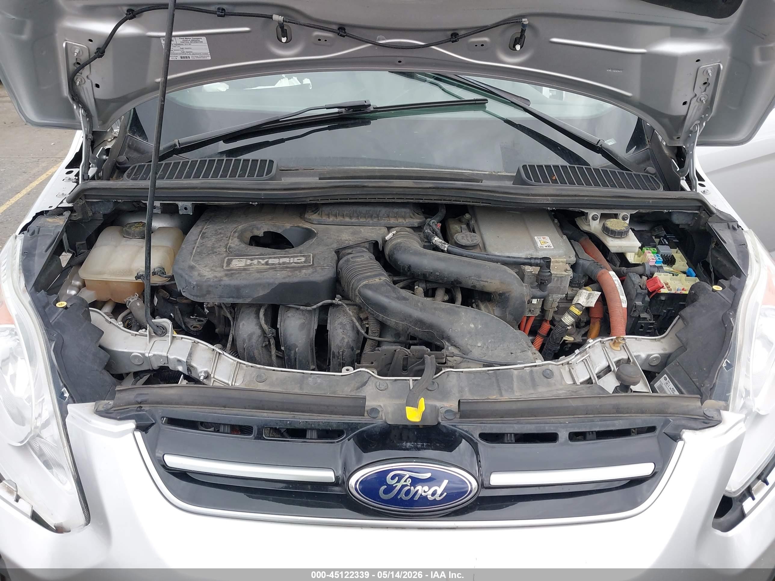 2014 Ford C-max Hybrid Se Silver vin: 1FADP5AU1EL507271