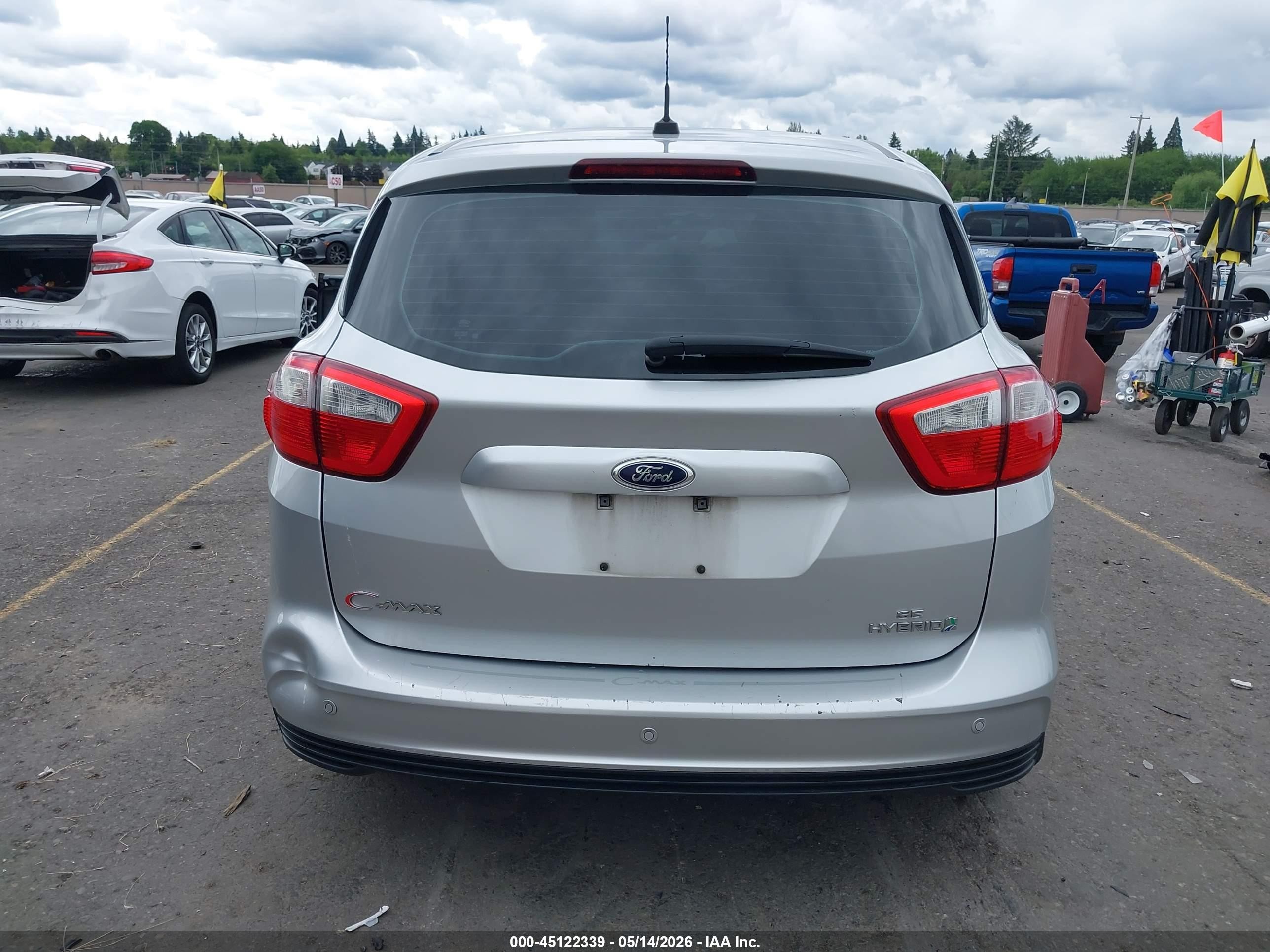 2014 Ford C-max Hybrid Se Silver vin: 1FADP5AU1EL507271