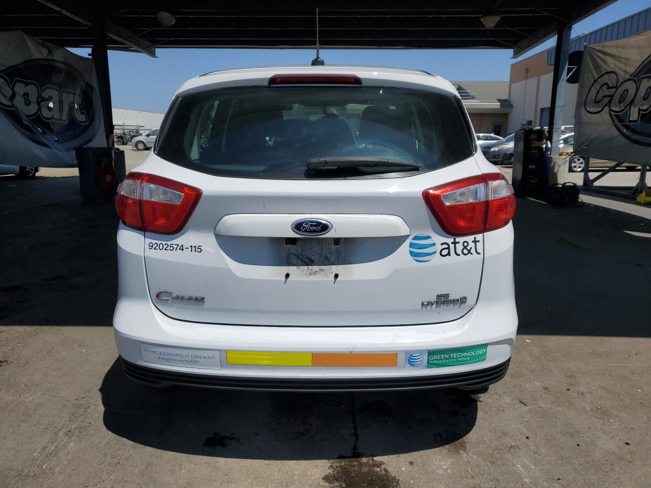 2015 Ford C-max Se White vin: 1FADP5AU1FL101167 Damage: Lift Gate, Heavy Scratch, 2 To 3 Inches