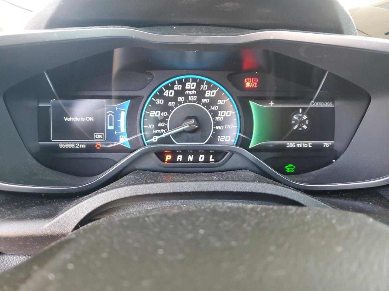 2015 Ford C-max Se White vin: 1FADP5AU1FL101167 Damage: Warning Light - Brakes, On, Unacceptable