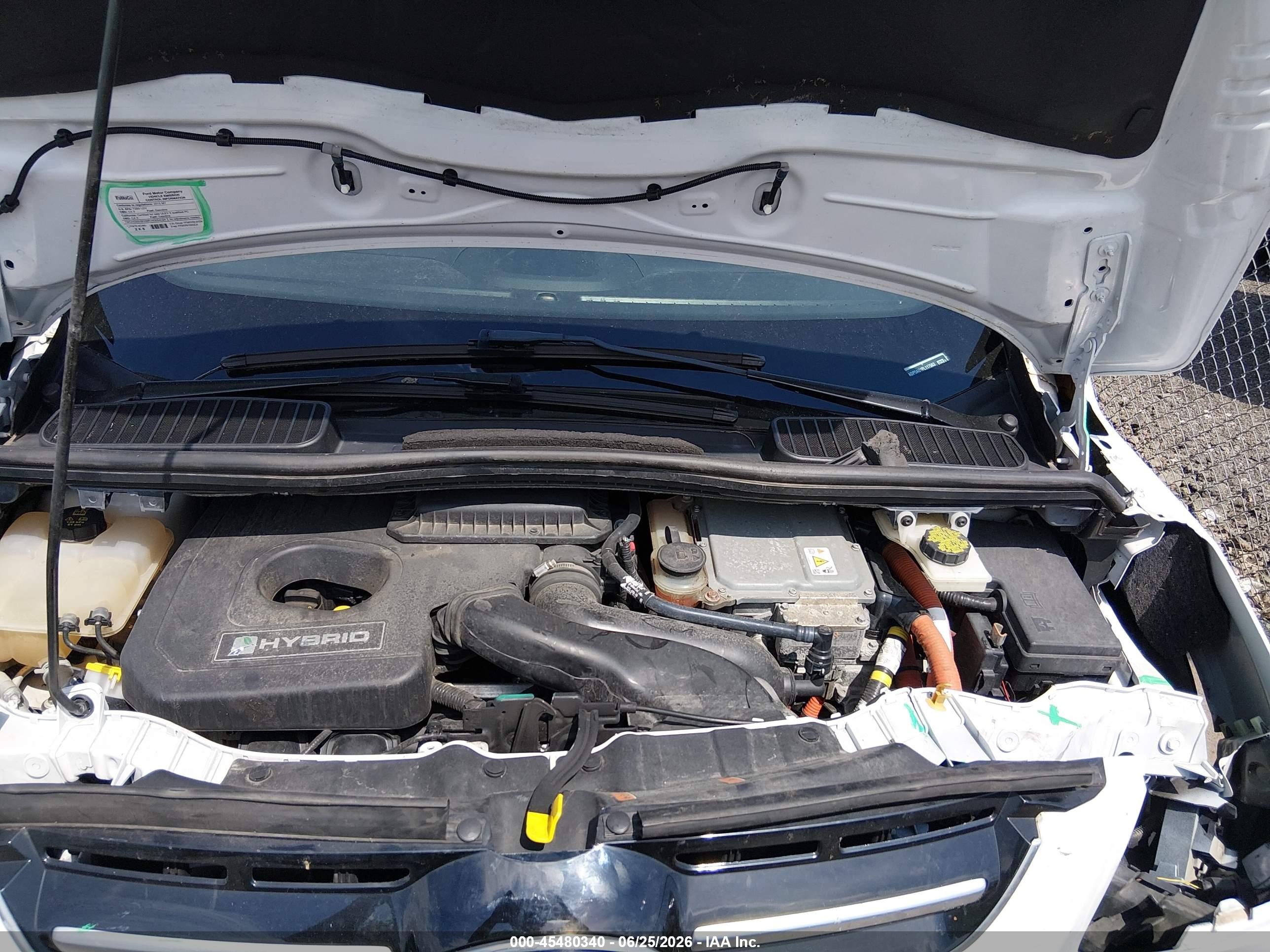 2015 Ford C-max Hybrid Se White vin: 1FADP5AU1FL117563