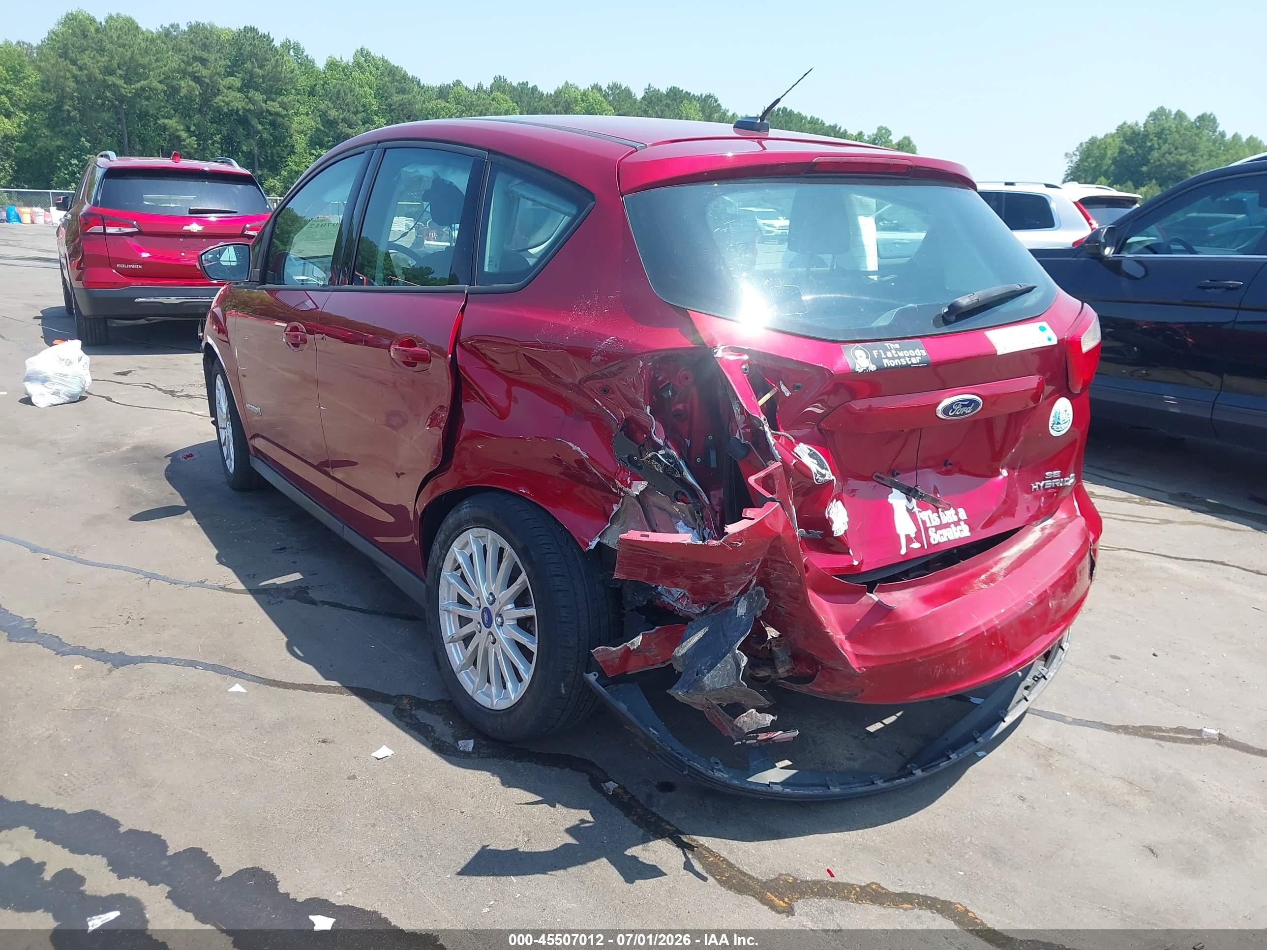2013 Ford C-max Hybrid Se Maroon vin: 1FADP5AU2DL501252