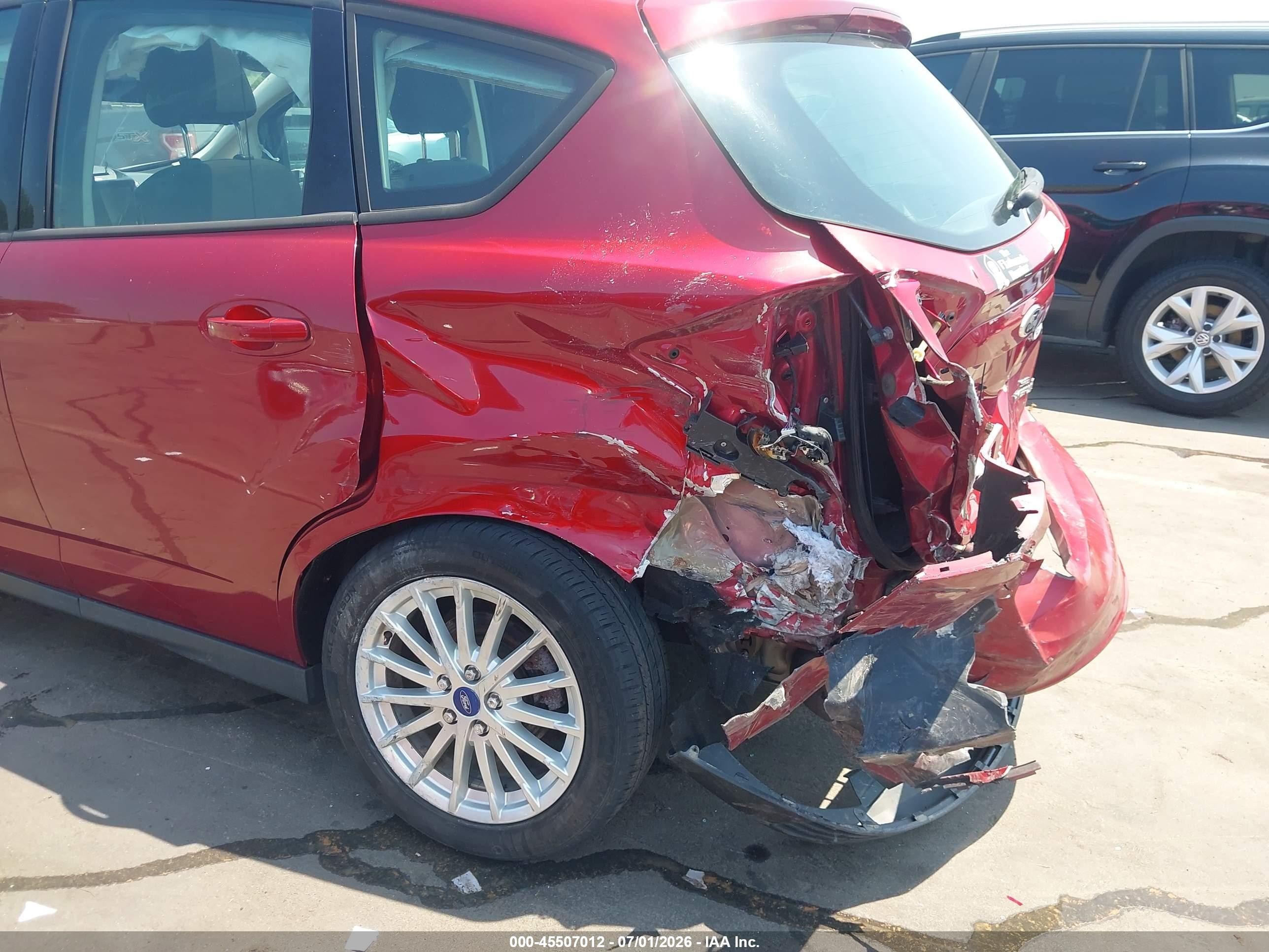 2013 Ford C-max Hybrid Se Maroon vin: 1FADP5AU2DL501252