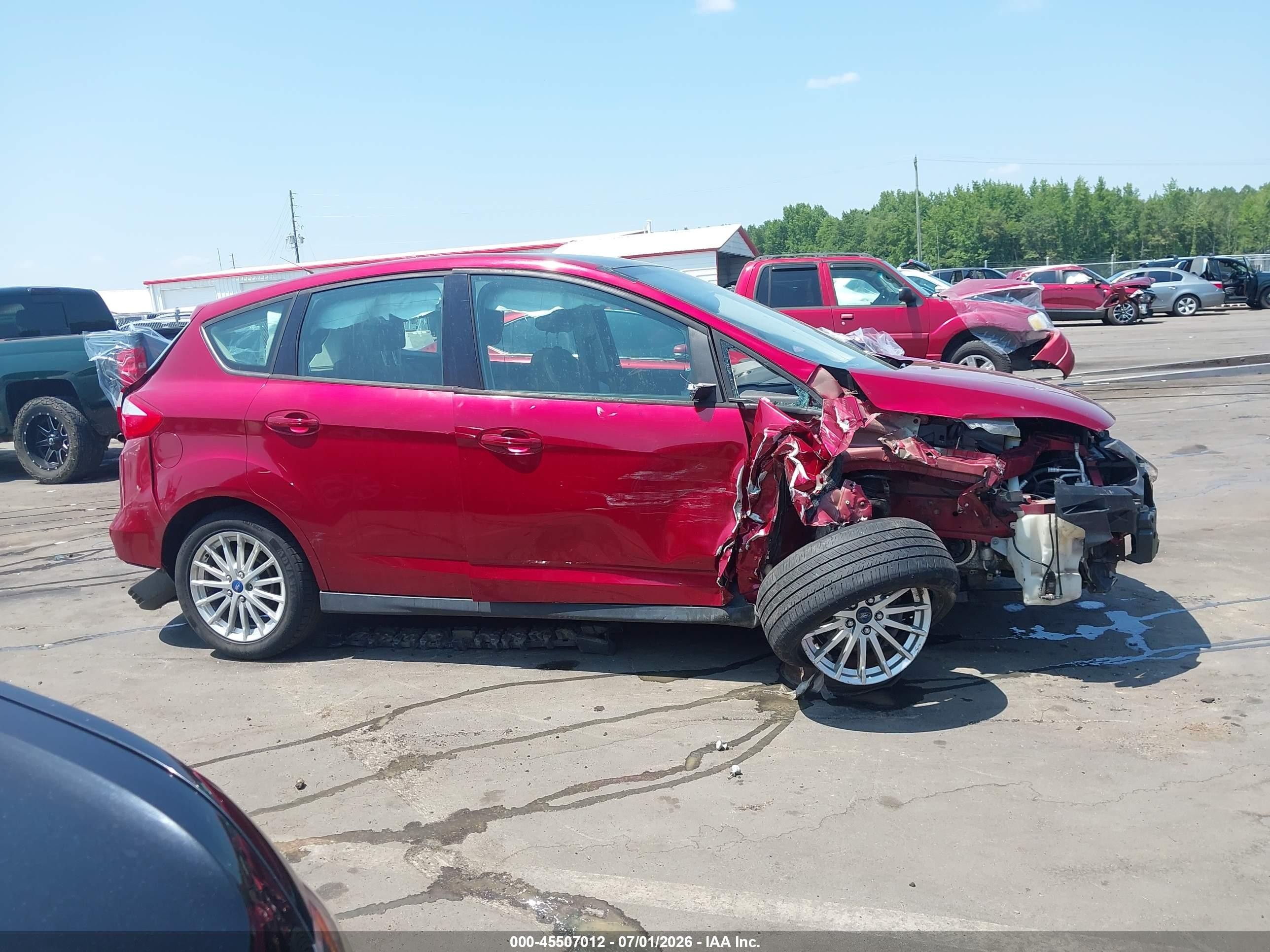 2013 Ford C-max Hybrid Se Maroon vin: 1FADP5AU2DL501252