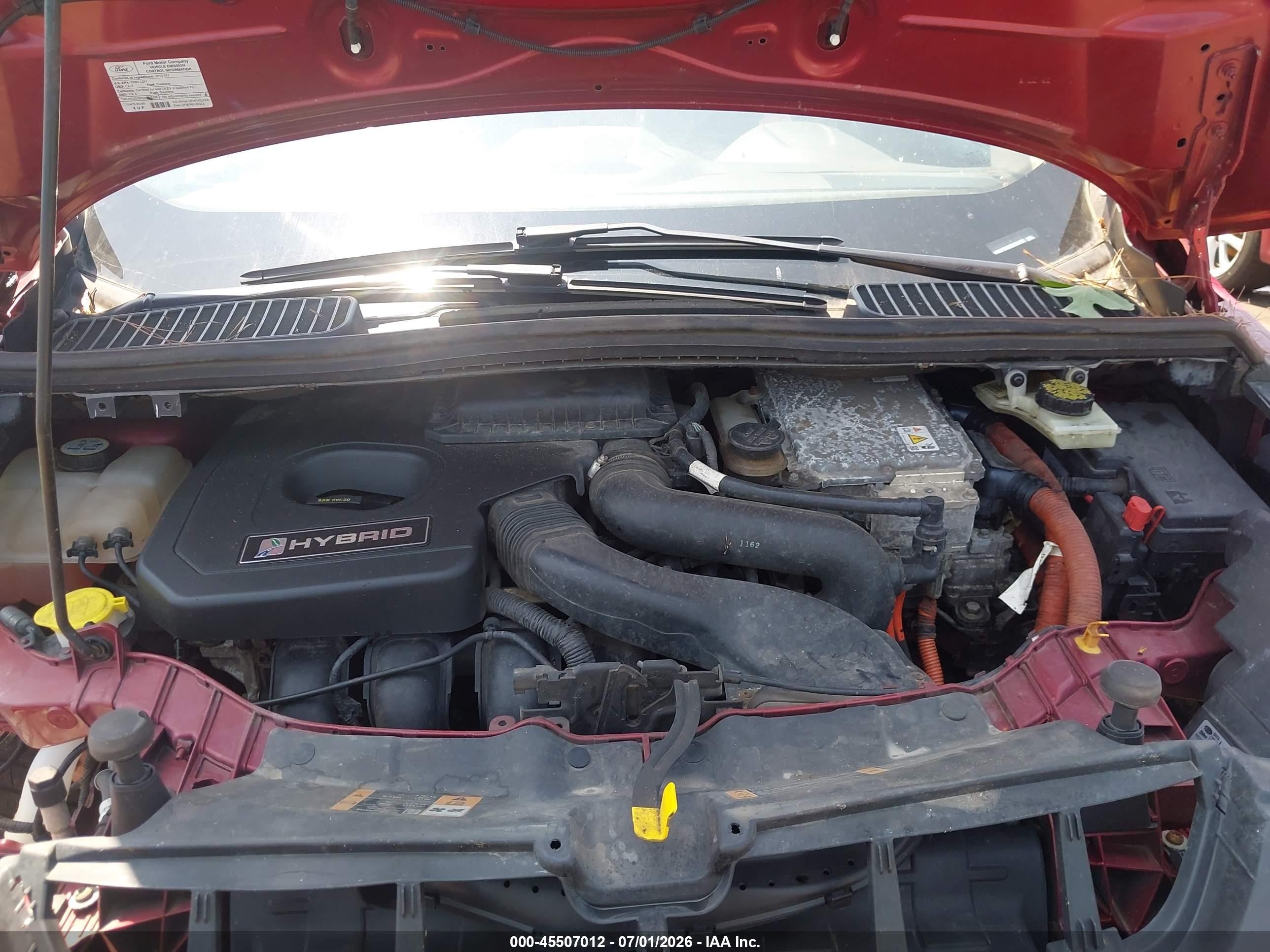 2013 Ford C-max Hybrid Se Maroon vin: 1FADP5AU2DL501252
