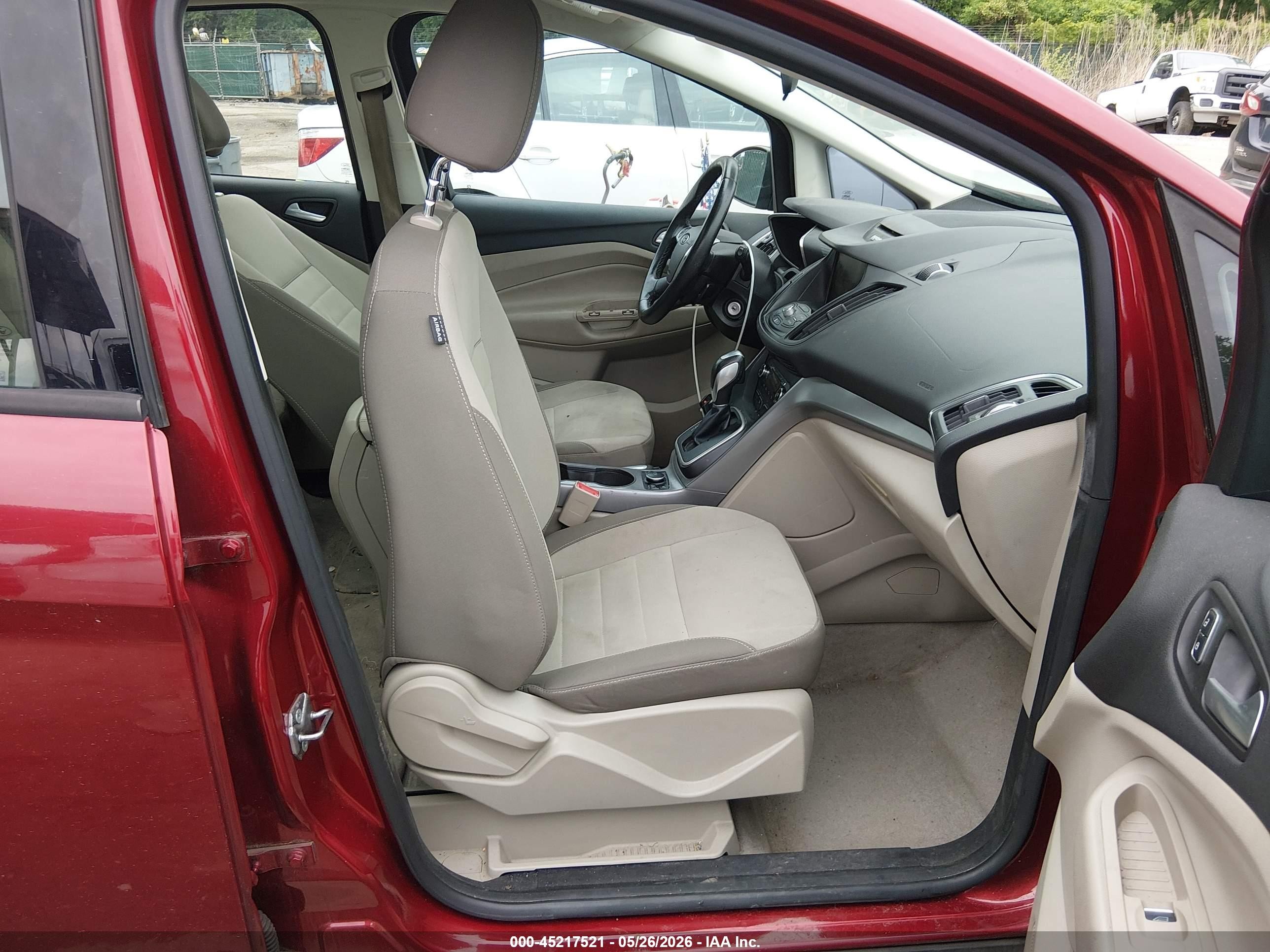 2013 Ford C-max Hybrid Se Red vin: 1FADP5AU2DL526801