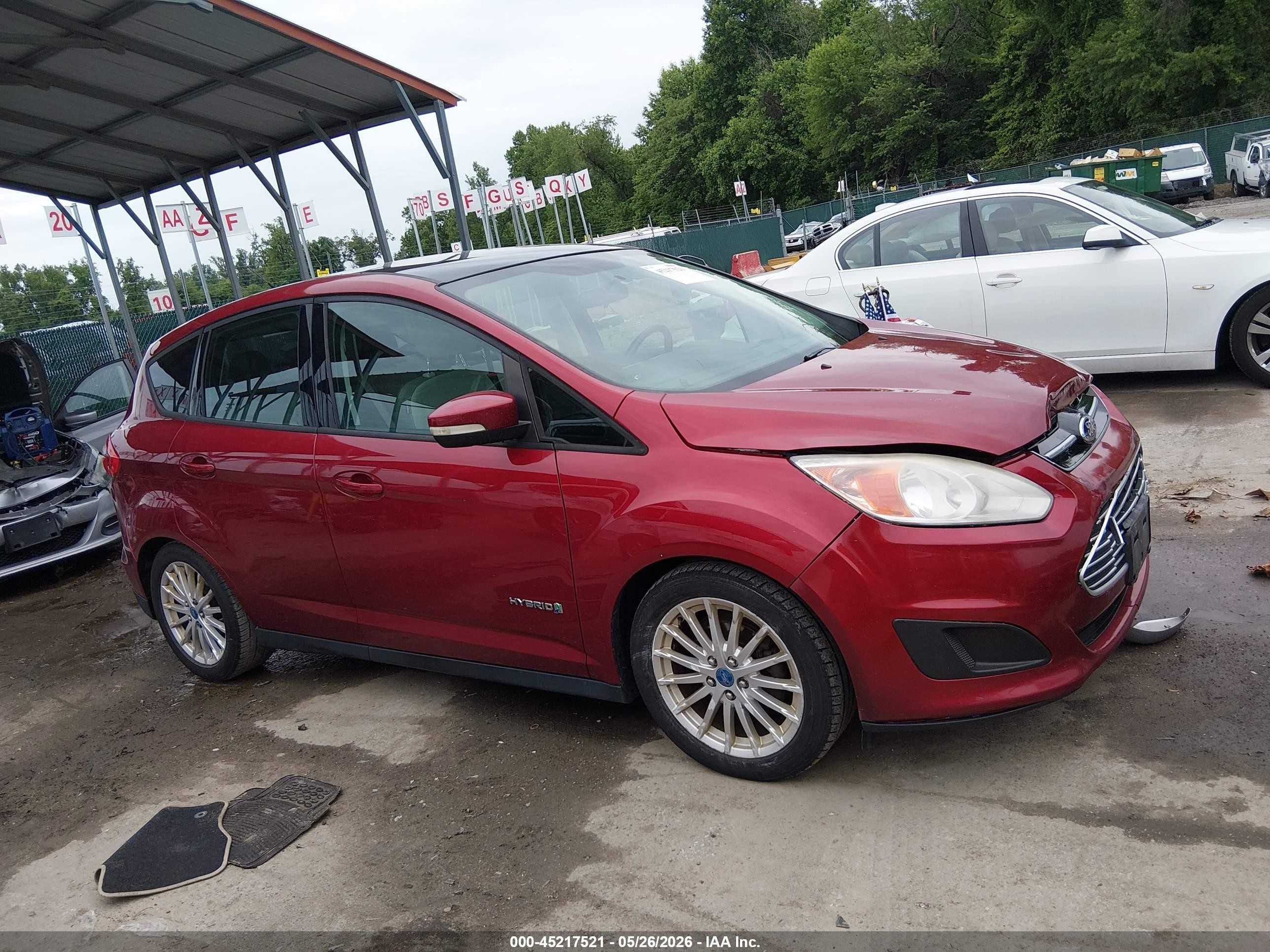 2013 Ford C-max Hybrid Se Red vin: 1FADP5AU2DL526801