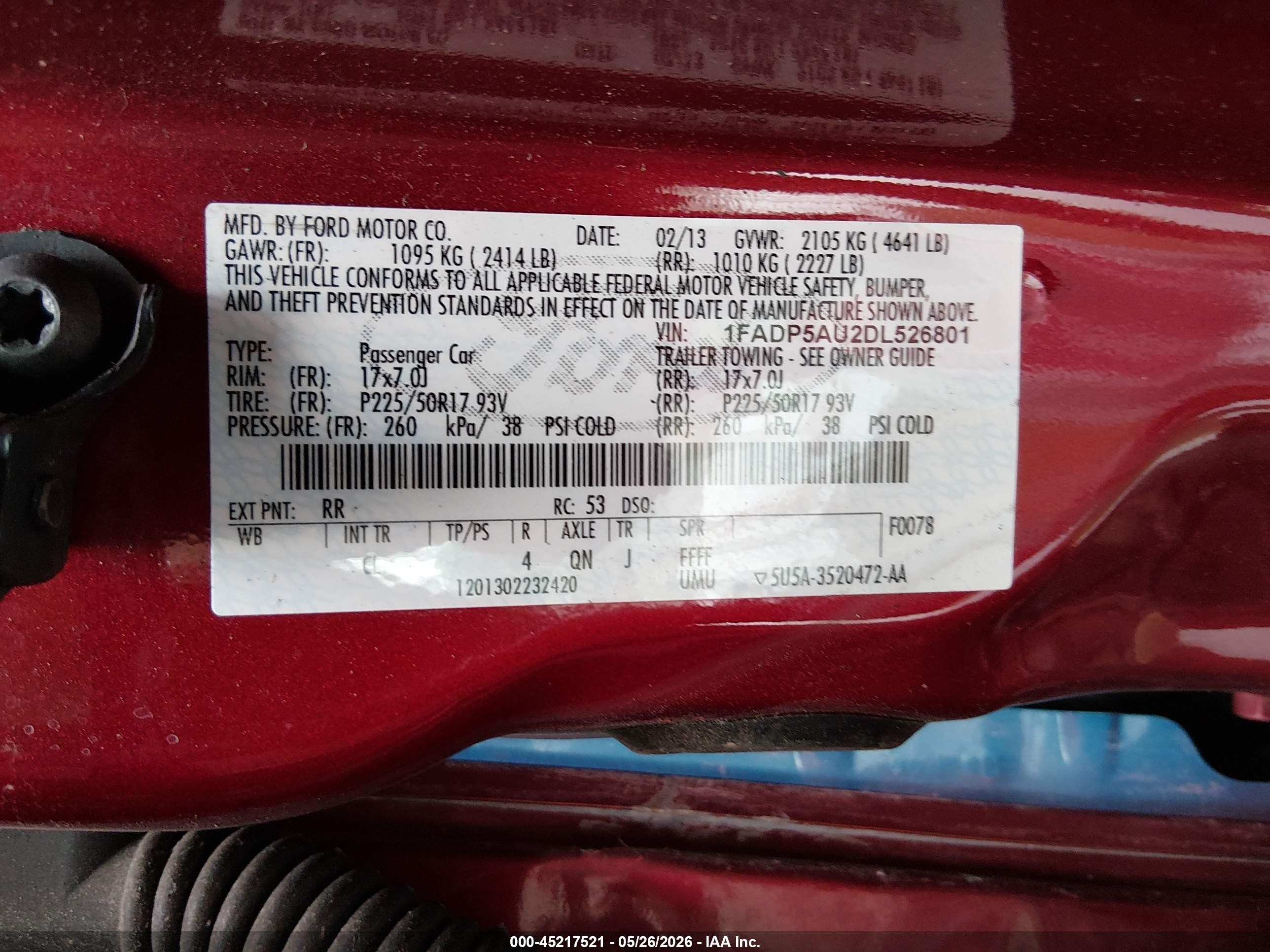 2013 Ford C-max Hybrid Se Red vin: 1FADP5AU2DL526801