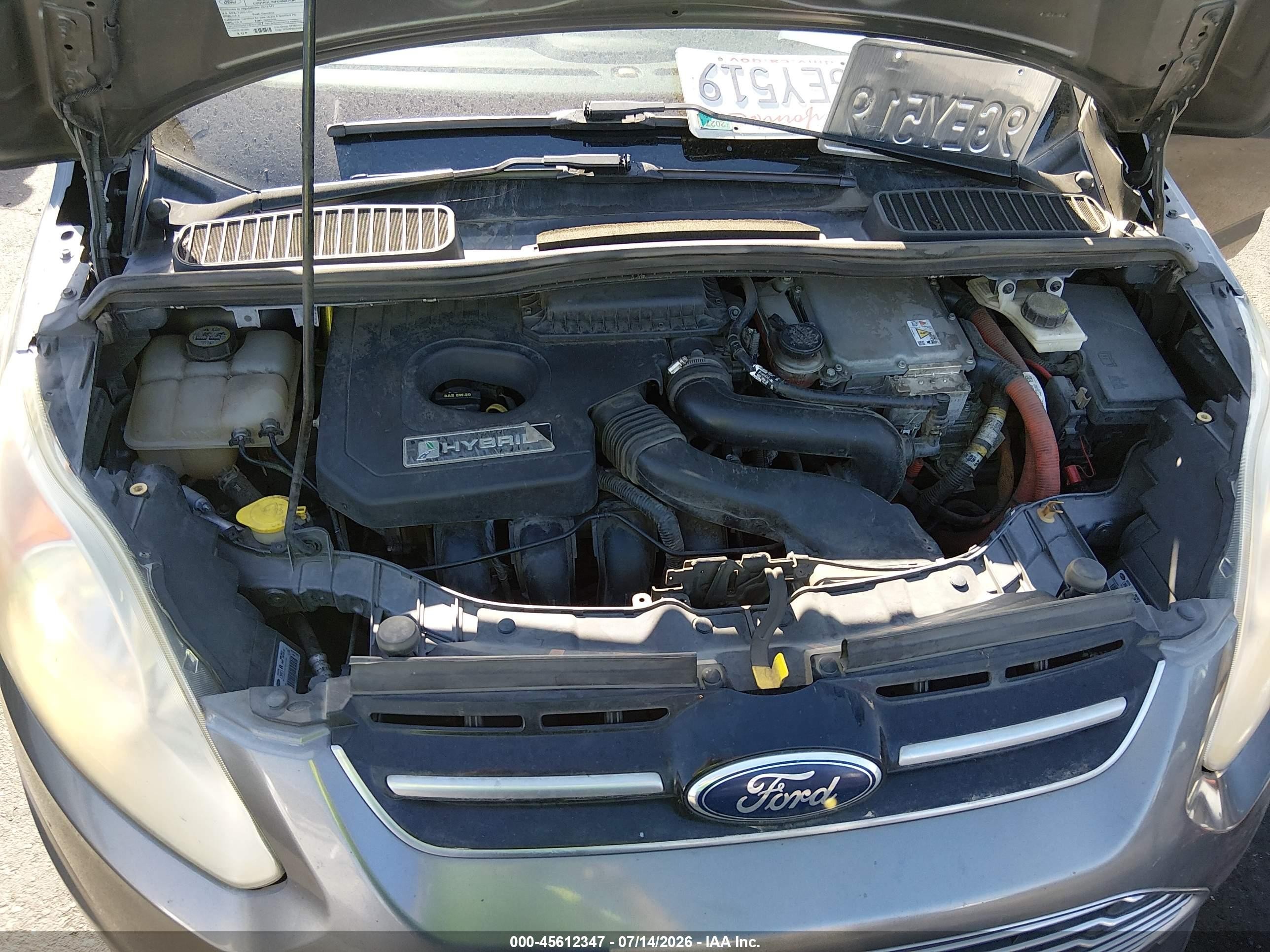 2013 Ford C-max Hybrid Se Gray vin: 1FADP5AU2DL536292