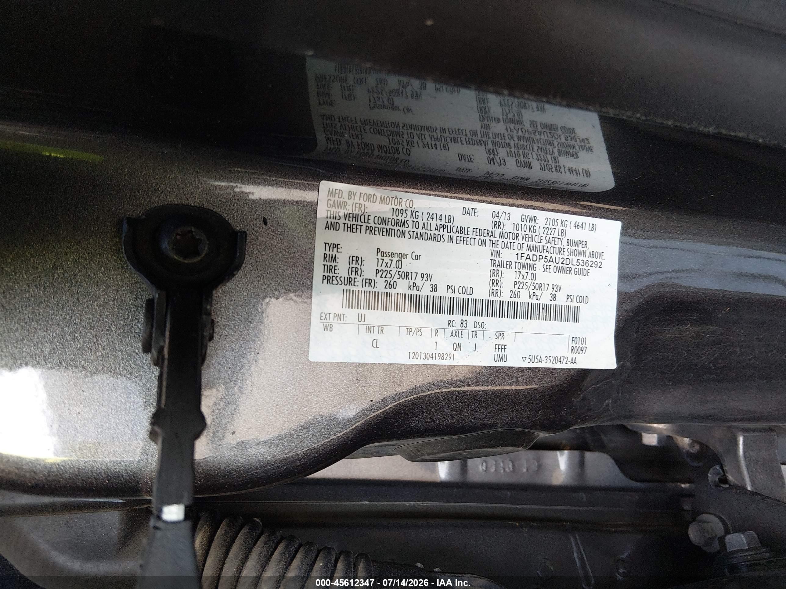 2013 Ford C-max Hybrid Se Gray vin: 1FADP5AU2DL536292