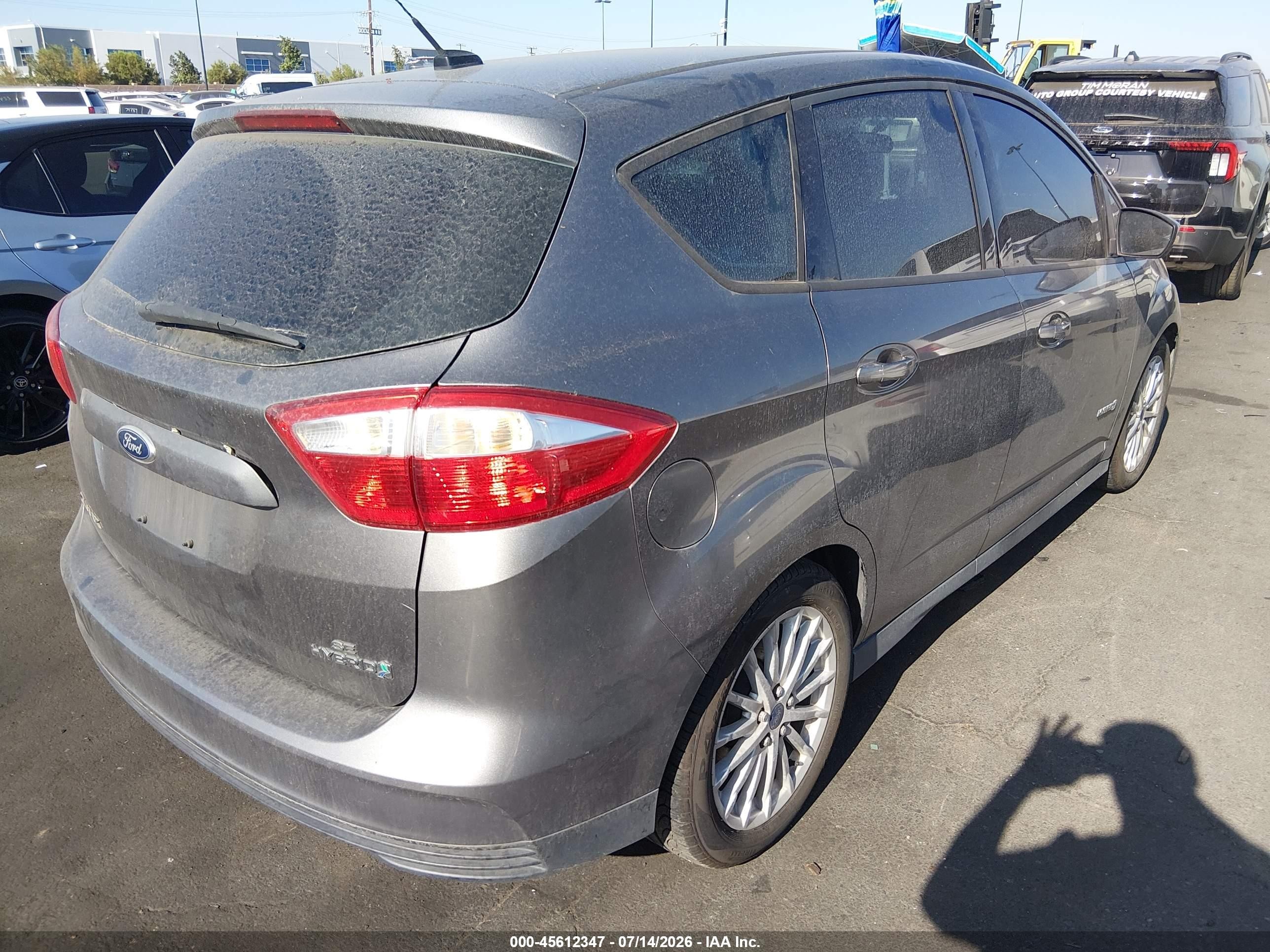 2013 Ford C-max Hybrid Se Gray vin: 1FADP5AU2DL536292