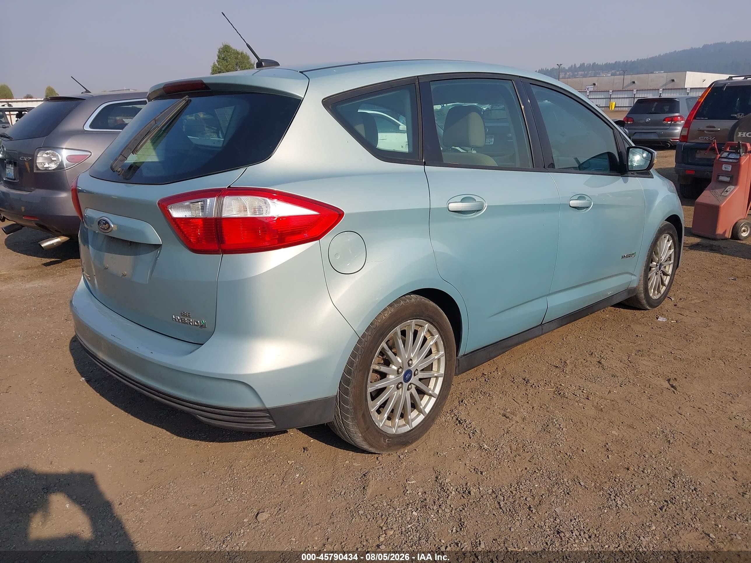 2013 Ford C-max Hybrid Se Light Blue vin: 1FADP5AU2DL539516