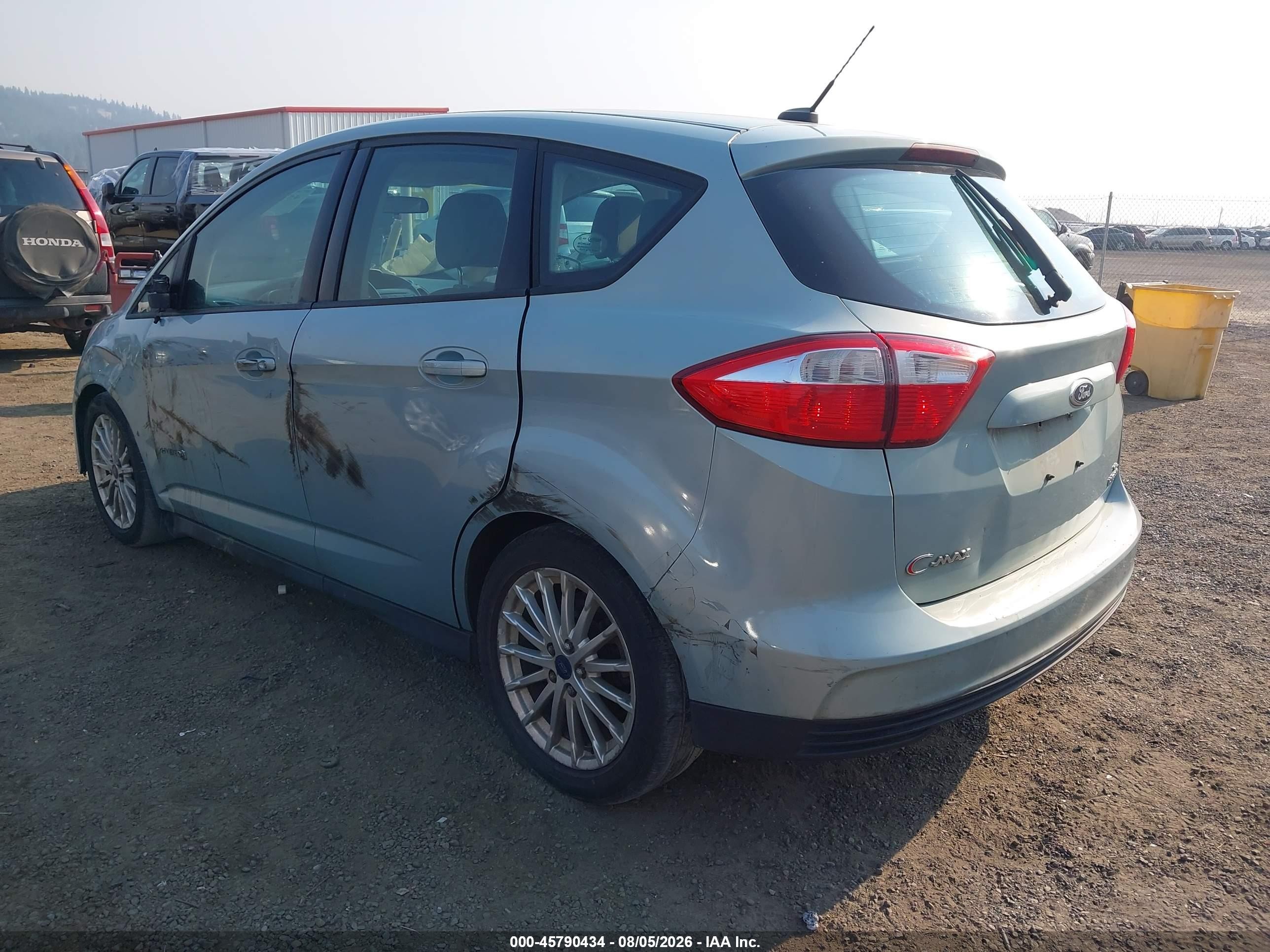 2013 Ford C-max Hybrid Se Light Blue vin: 1FADP5AU2DL539516