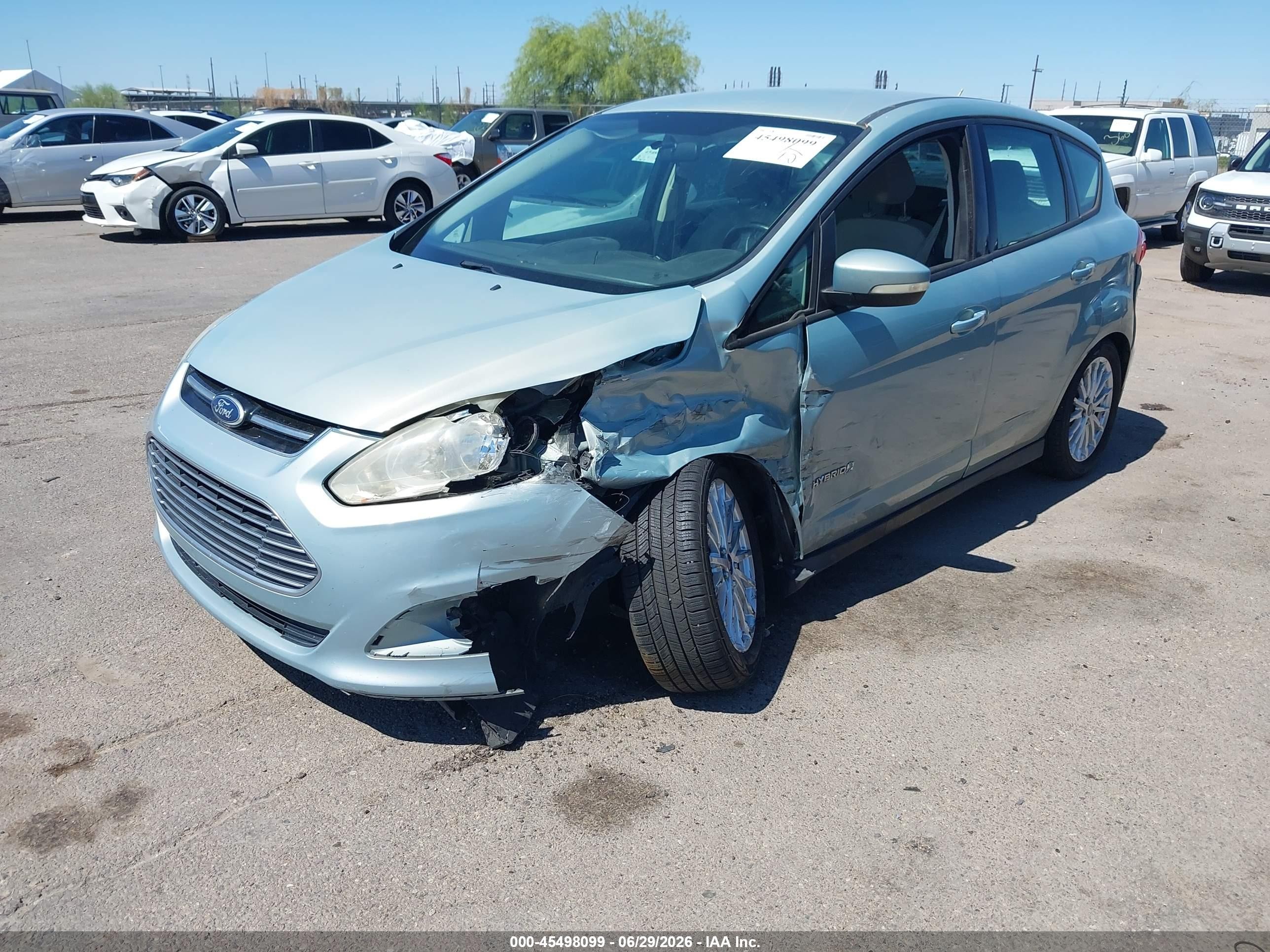 2013 Ford C-max Hybrid Se Silver vin: 1FADP5AU2DL541637