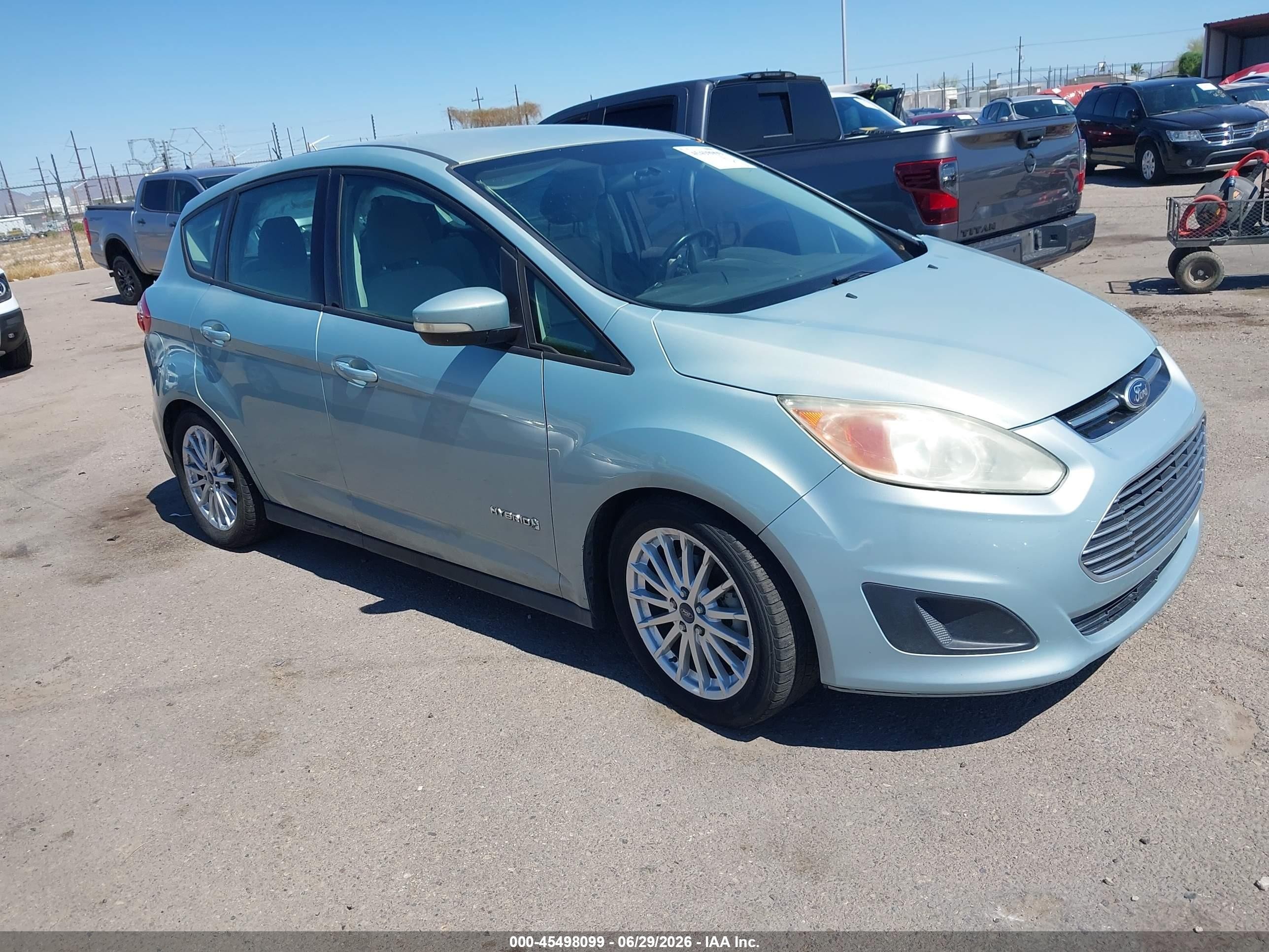 2013 Ford C-max Hybrid Se Silver vin: 1FADP5AU2DL541637