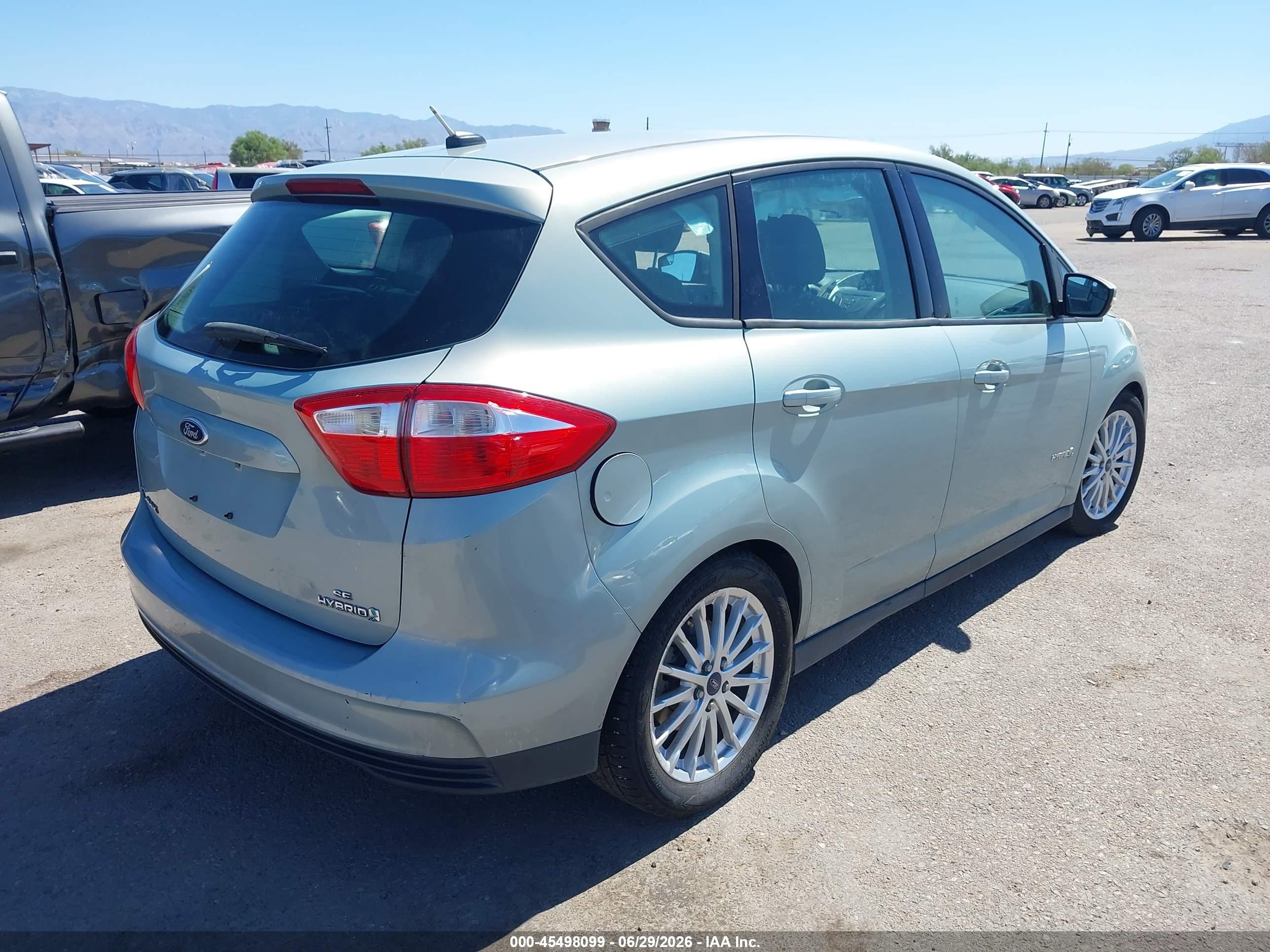 2013 Ford C-max Hybrid Se Silver vin: 1FADP5AU2DL541637
