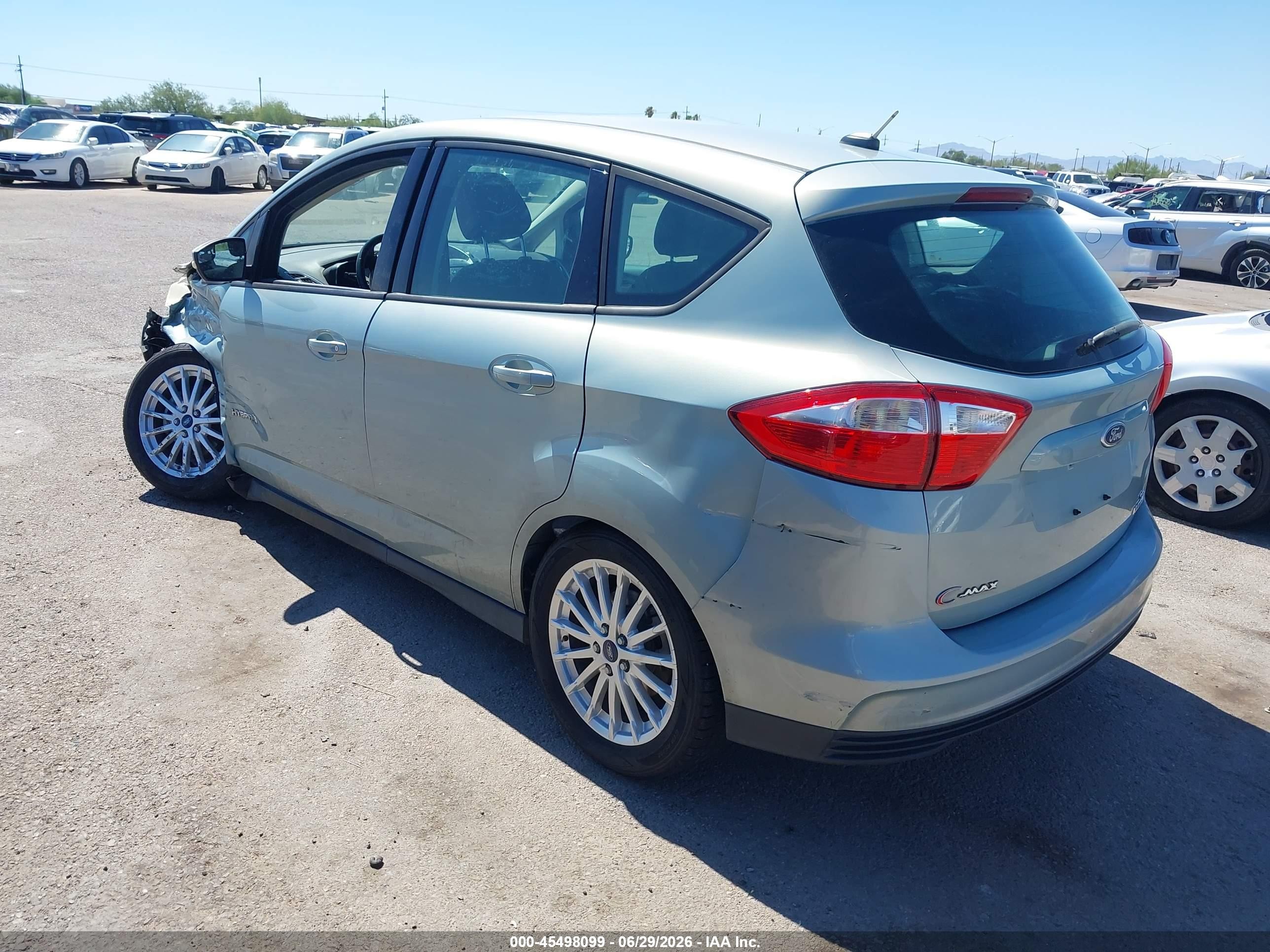 2013 Ford C-max Hybrid Se Silver vin: 1FADP5AU2DL541637