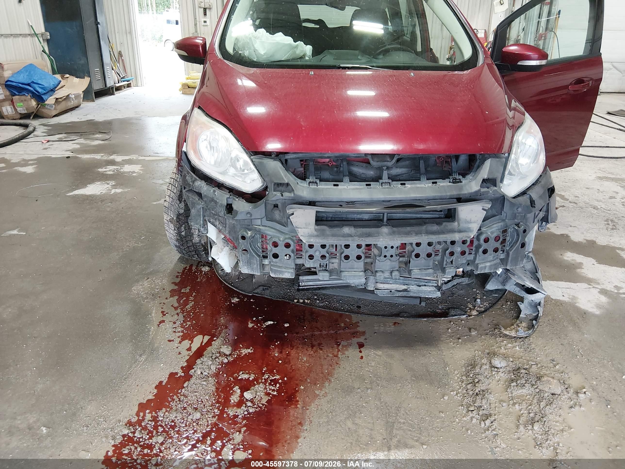 2013 Ford C-max Hybrid Se Red vin: 1FADP5AU2DL547003