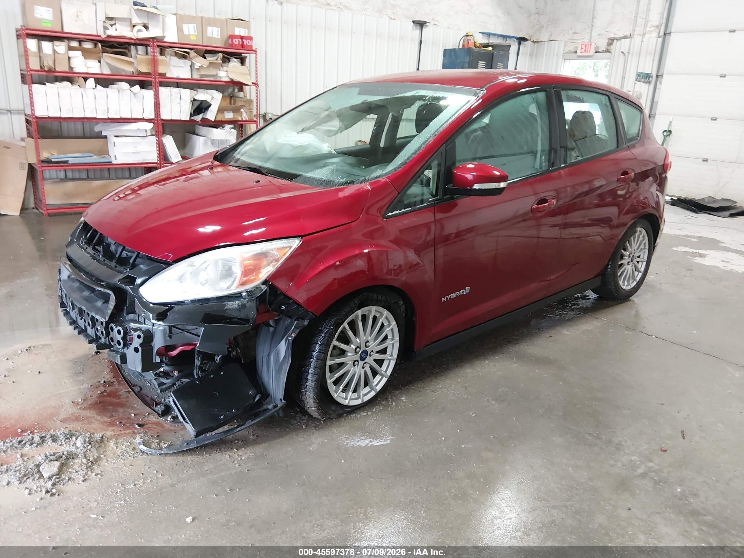 2013 Ford C-max Hybrid Se Red vin: 1FADP5AU2DL547003