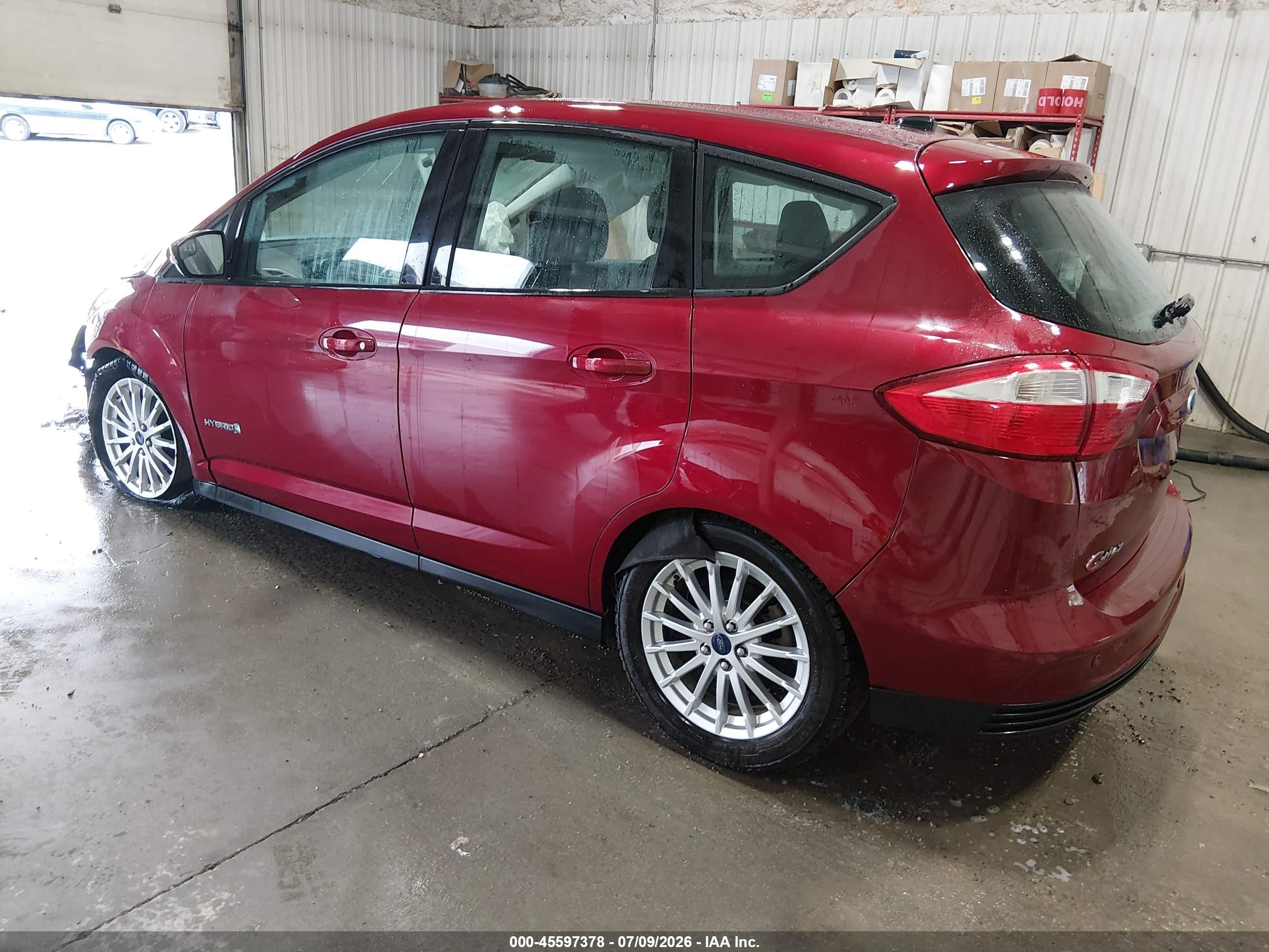 2013 Ford C-max Hybrid Se Red vin: 1FADP5AU2DL547003