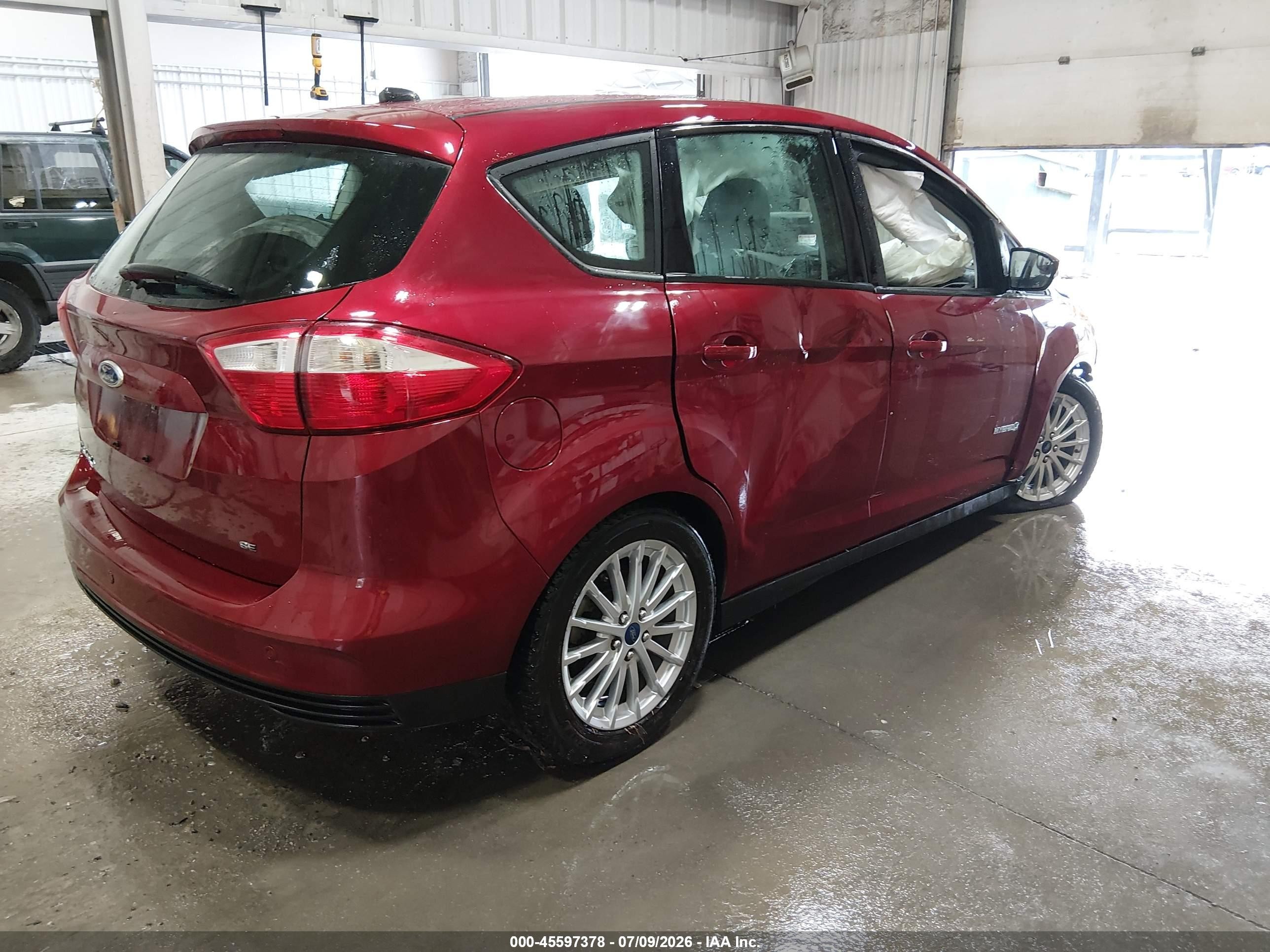 2013 Ford C-max Hybrid Se Red vin: 1FADP5AU2DL547003
