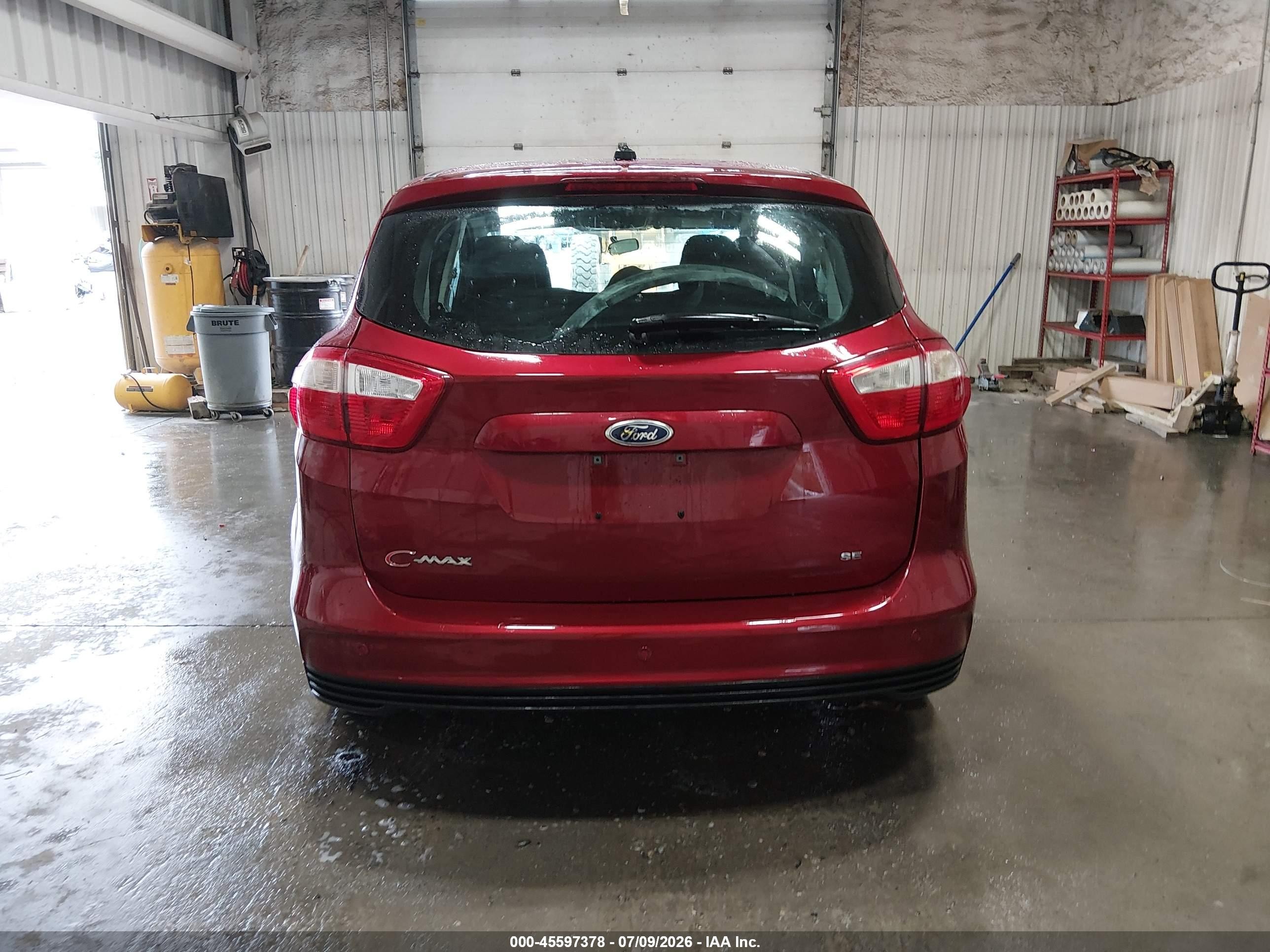 2013 Ford C-max Hybrid Se Red vin: 1FADP5AU2DL547003