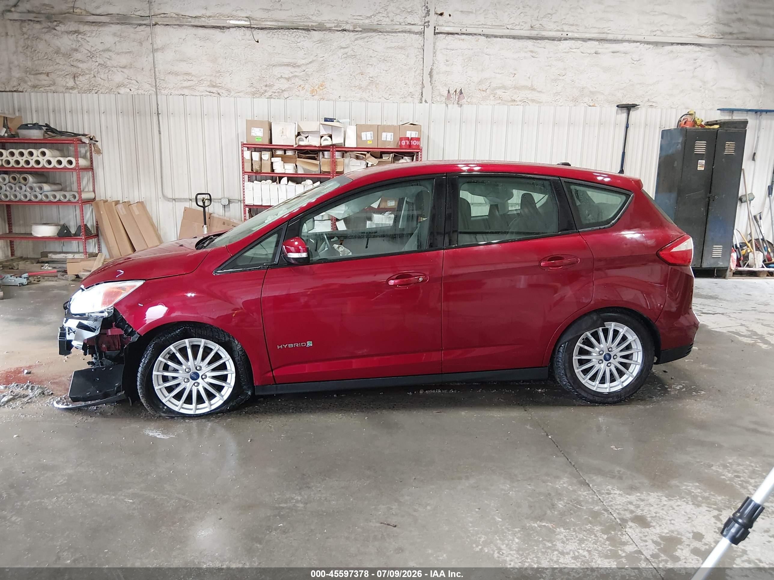2013 Ford C-max Hybrid Se Red vin: 1FADP5AU2DL547003