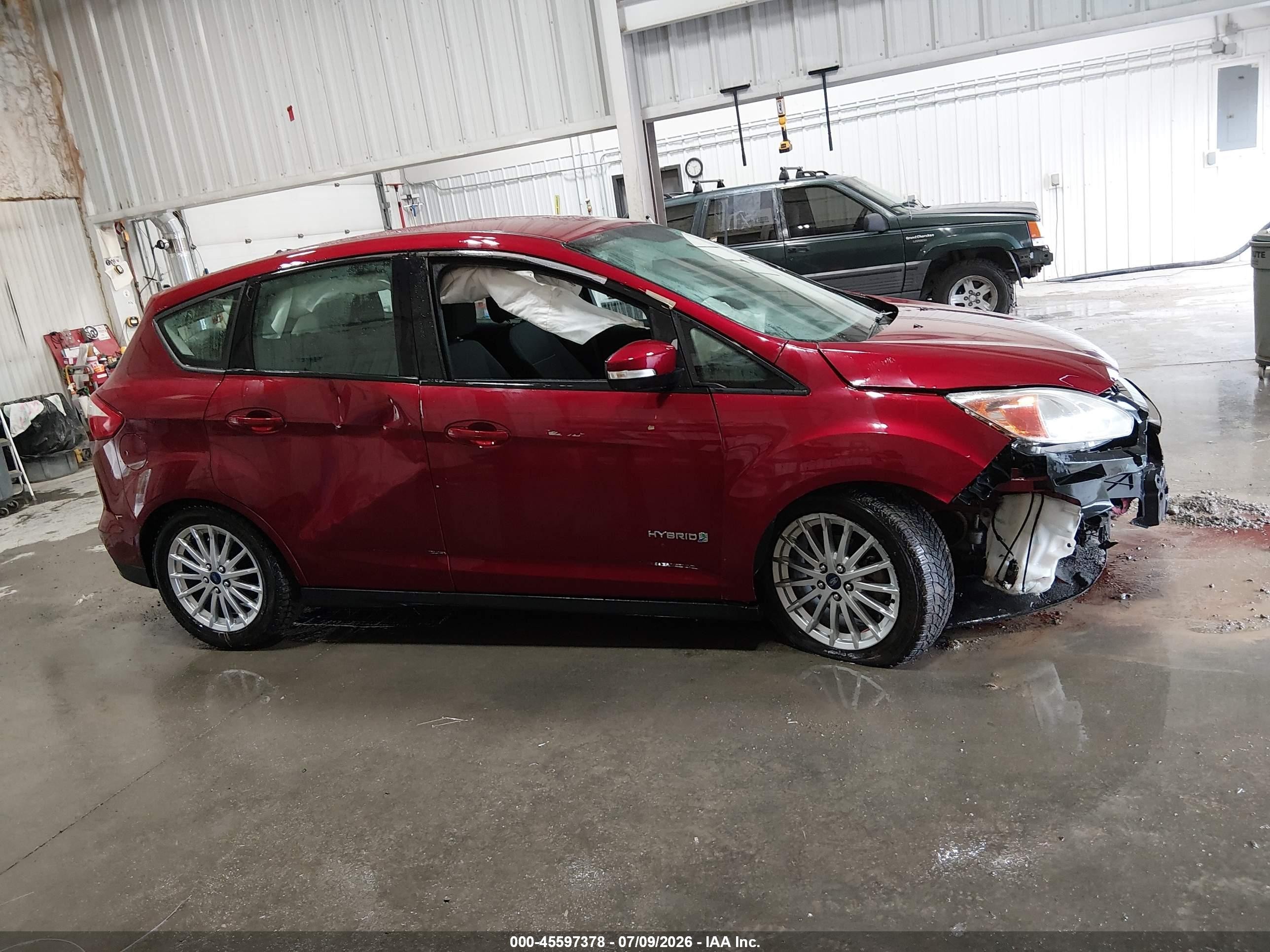 2013 Ford C-max Hybrid Se Red vin: 1FADP5AU2DL547003