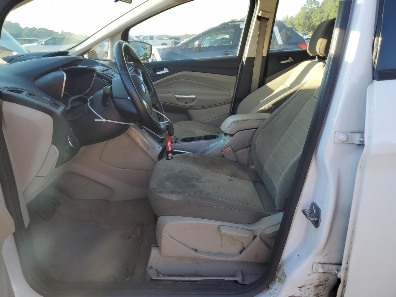 2014 Ford C-max Se White vin: 1FADP5AU2EL517307