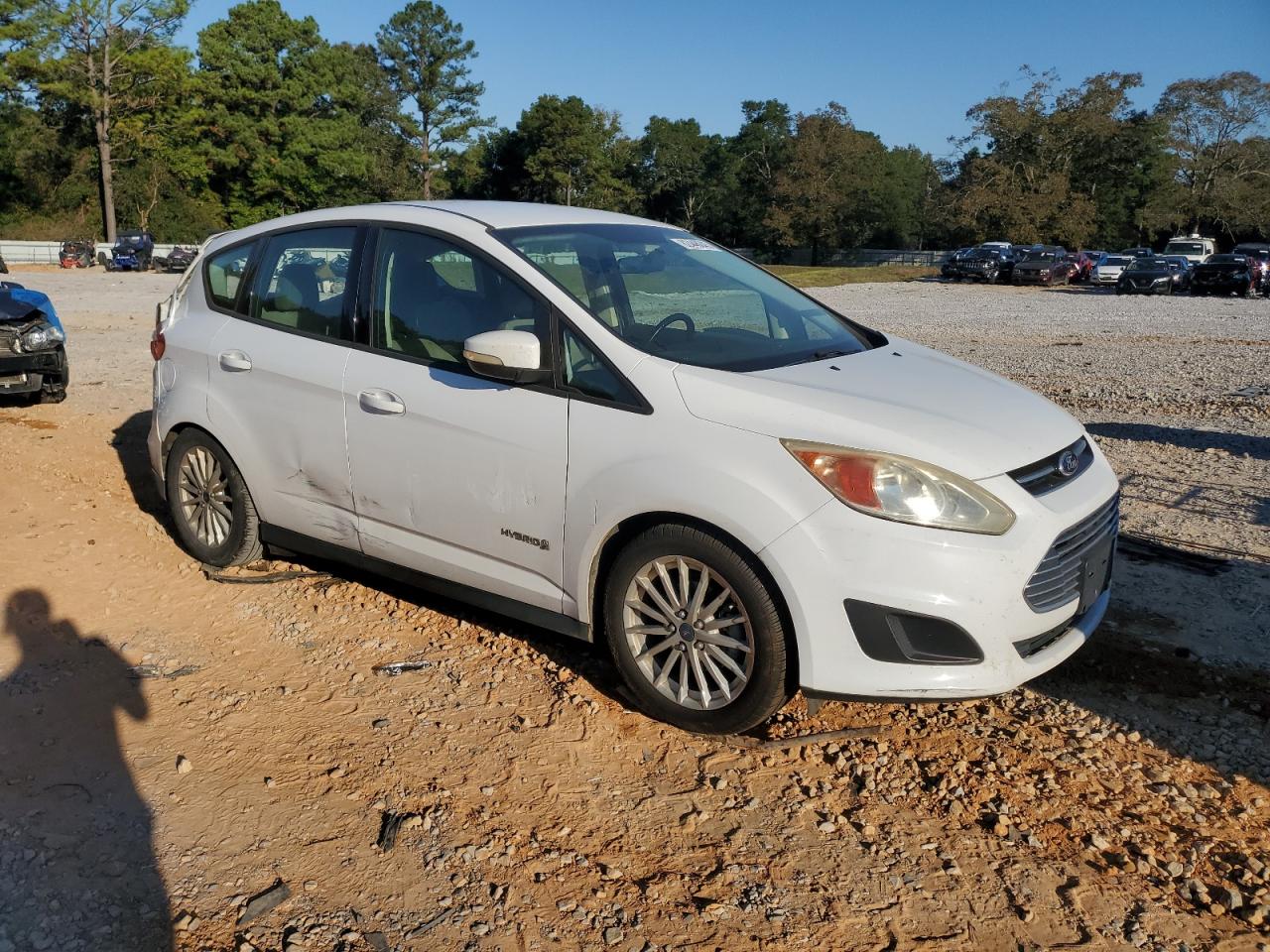 2014 Ford C-max Se White vin: 1FADP5AU2EL517307