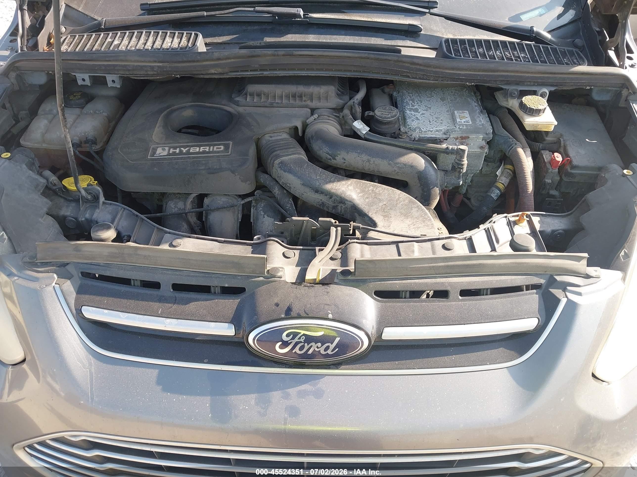 2014 Ford C-max Hybrid Se Gray vin: 1FADP5AU2EL517338