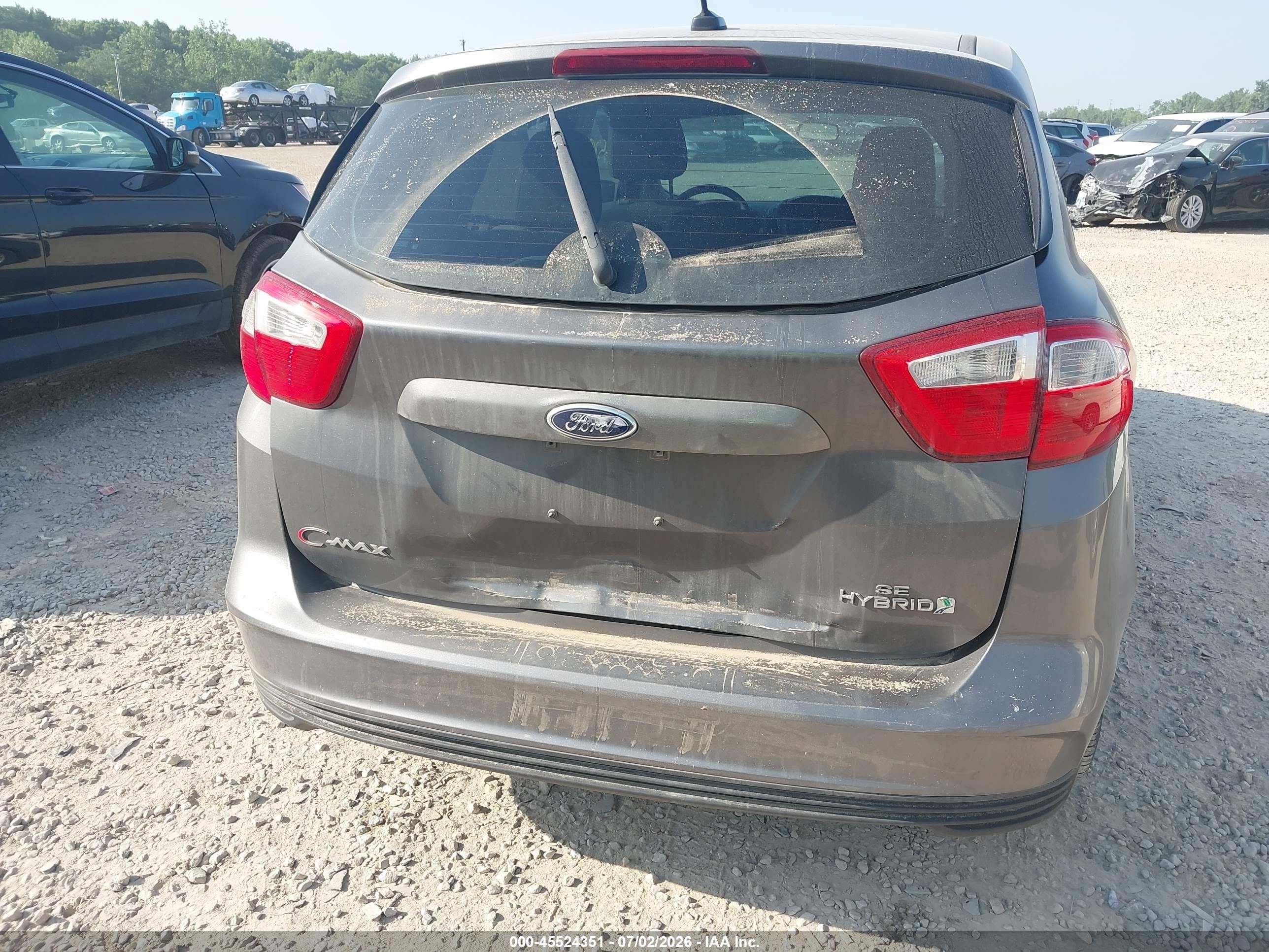 2014 Ford C-max Hybrid Se Gray vin: 1FADP5AU2EL517338