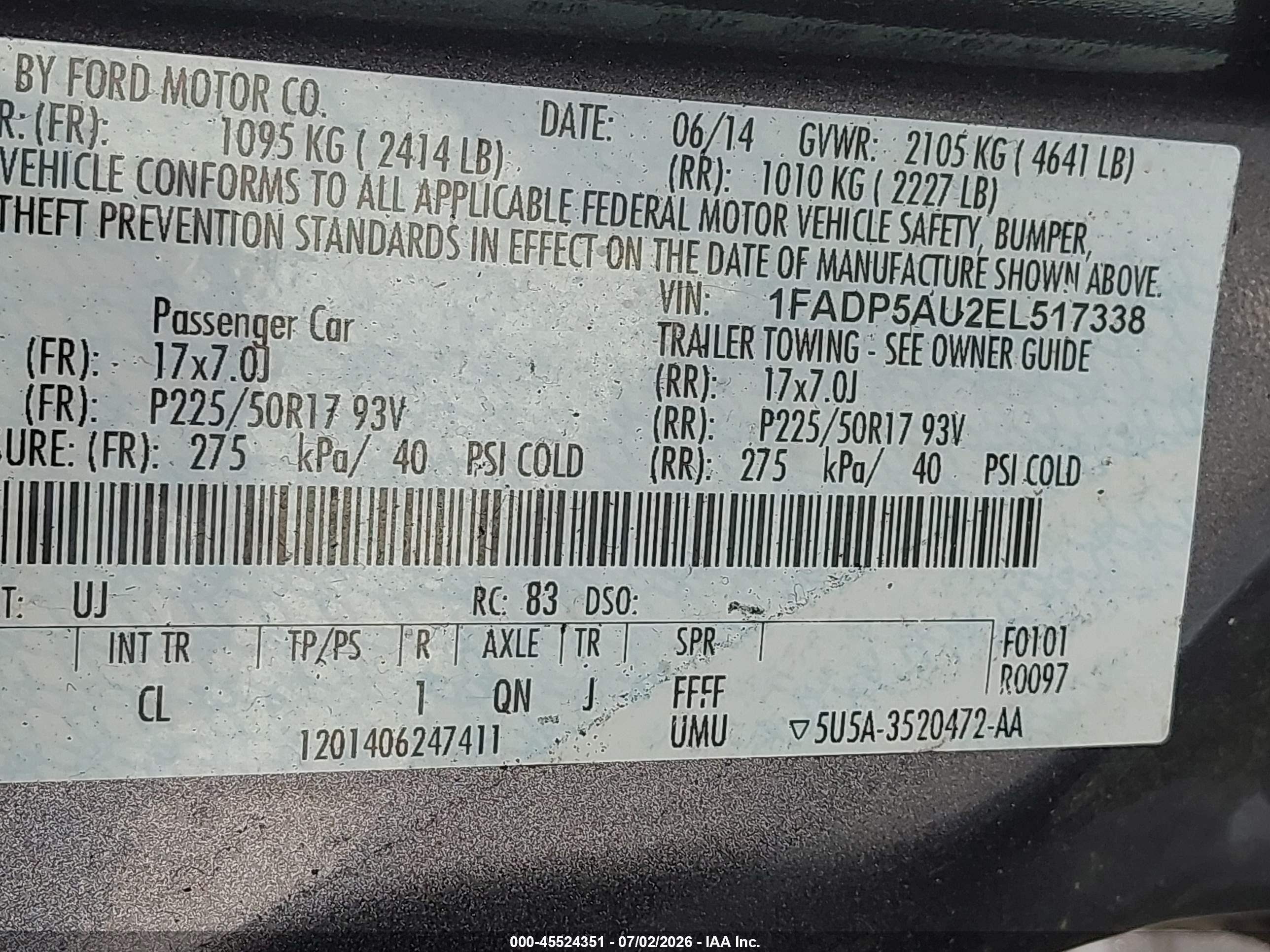 2014 Ford C-max Hybrid Se Gray vin: 1FADP5AU2EL517338