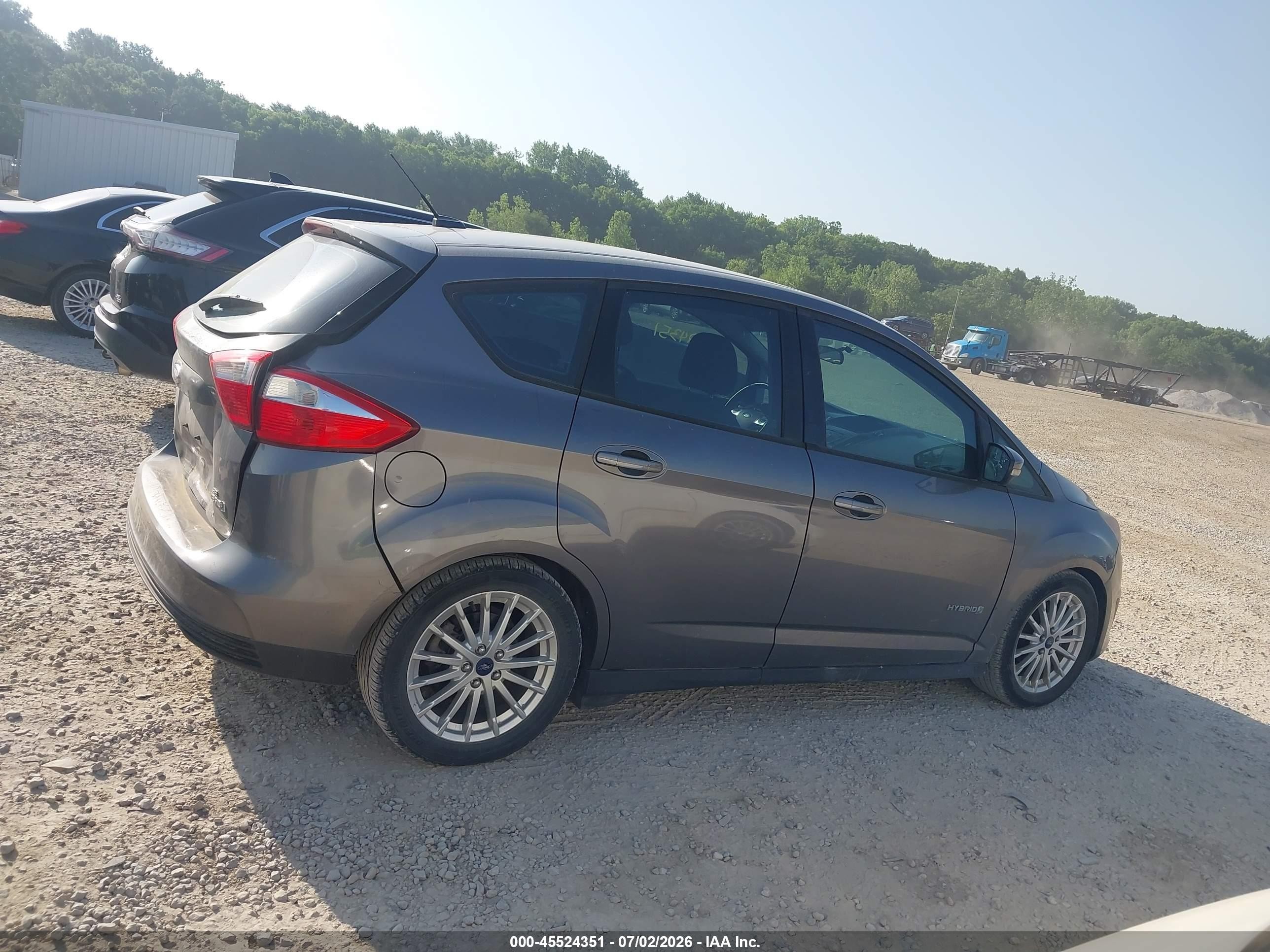 2014 Ford C-max Hybrid Se Gray vin: 1FADP5AU2EL517338