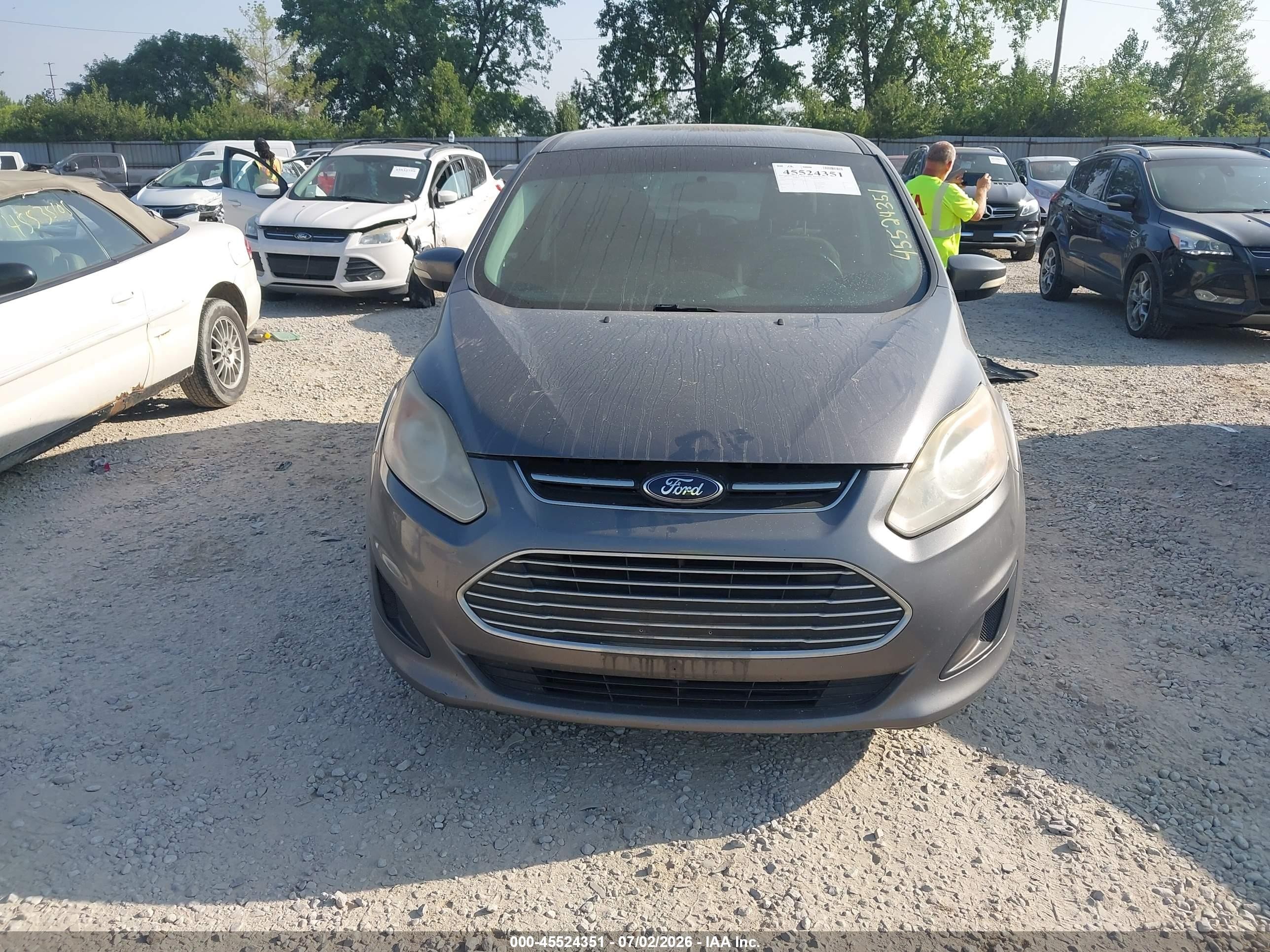 2014 Ford C-max Hybrid Se Gray vin: 1FADP5AU2EL517338