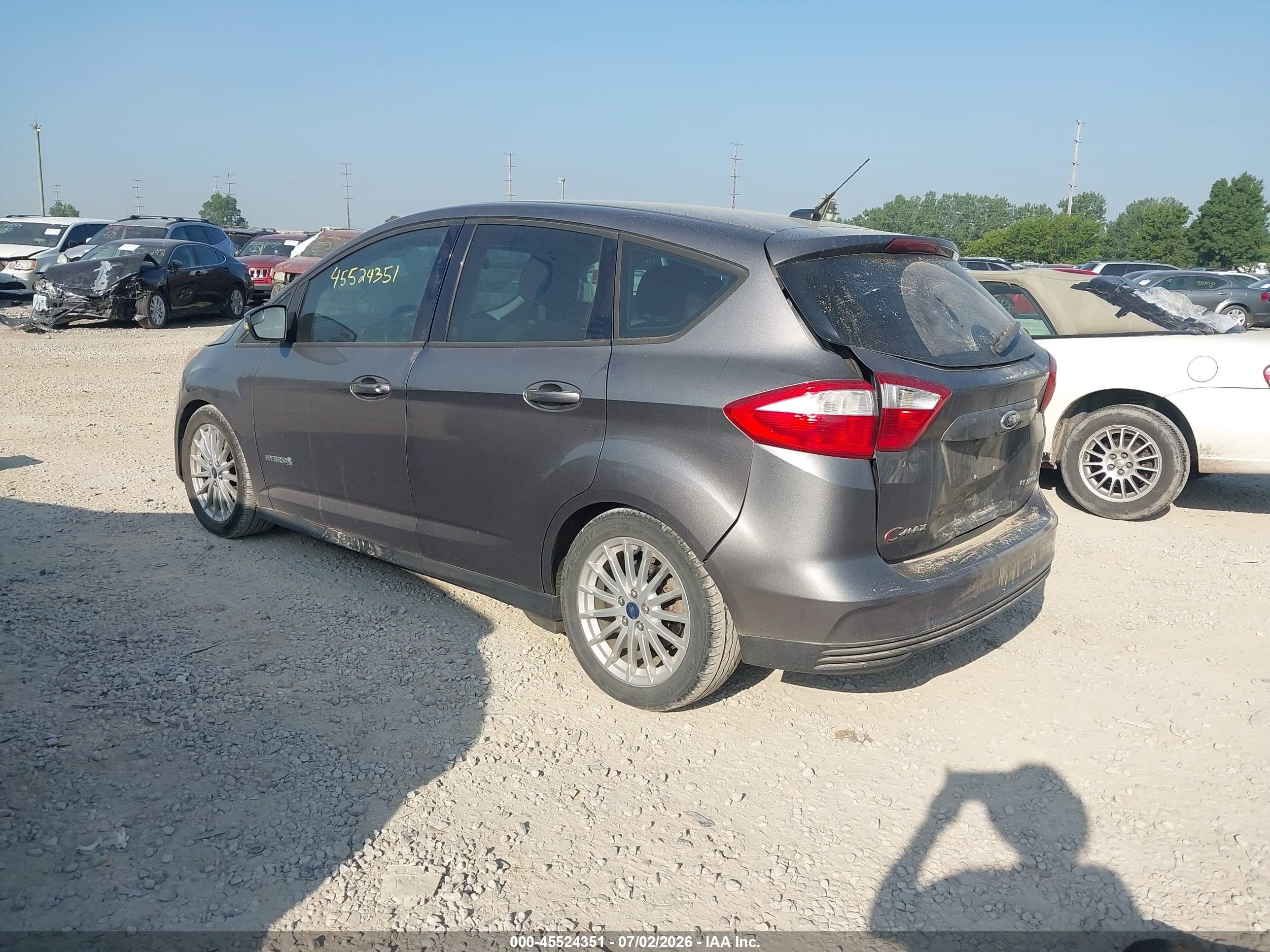 2014 Ford C-max Hybrid Se Gray vin: 1FADP5AU2EL517338