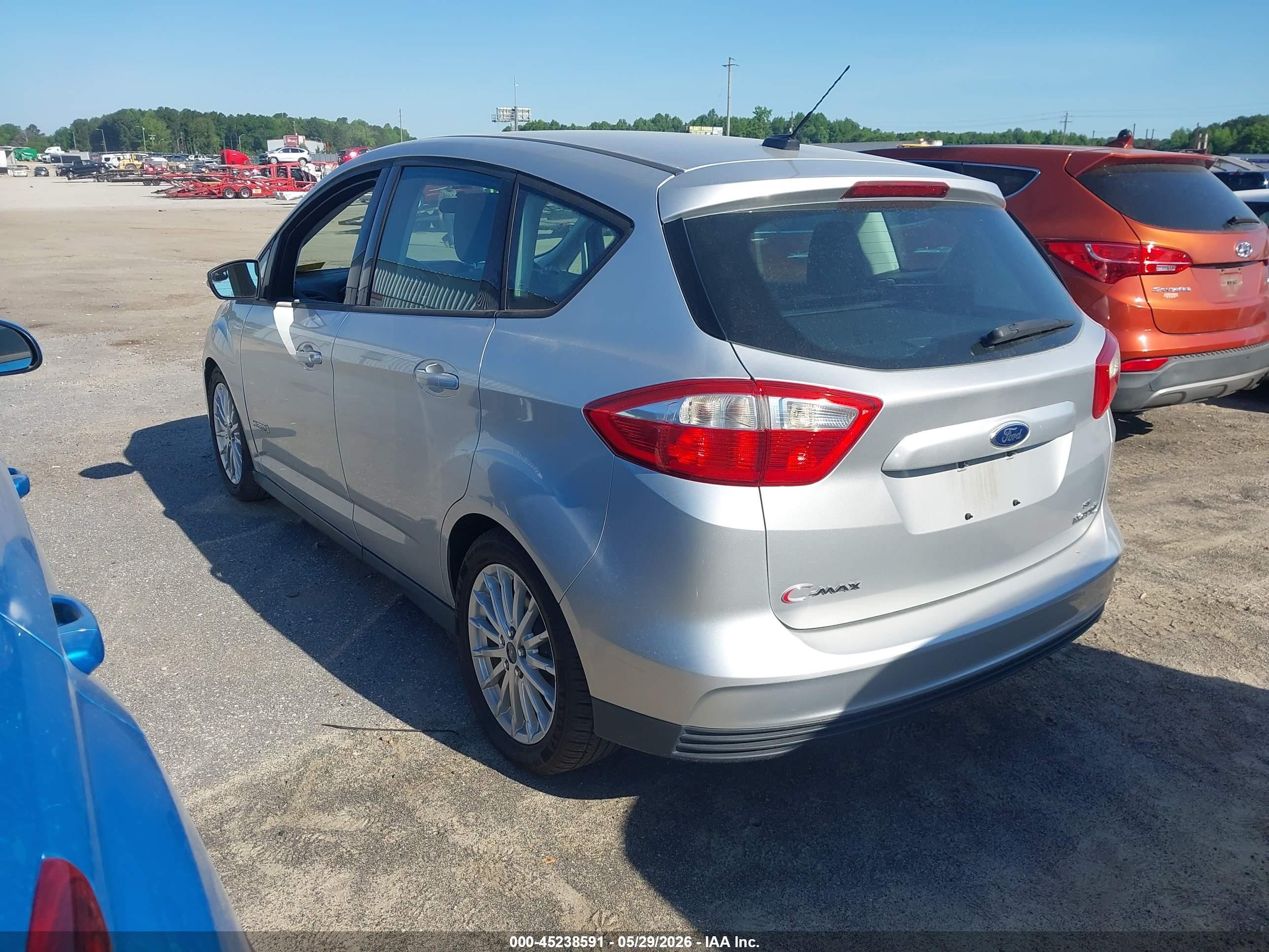 2014 Ford C-max Hybrid Se Silver vin: 1FADP5AU2EL519400
